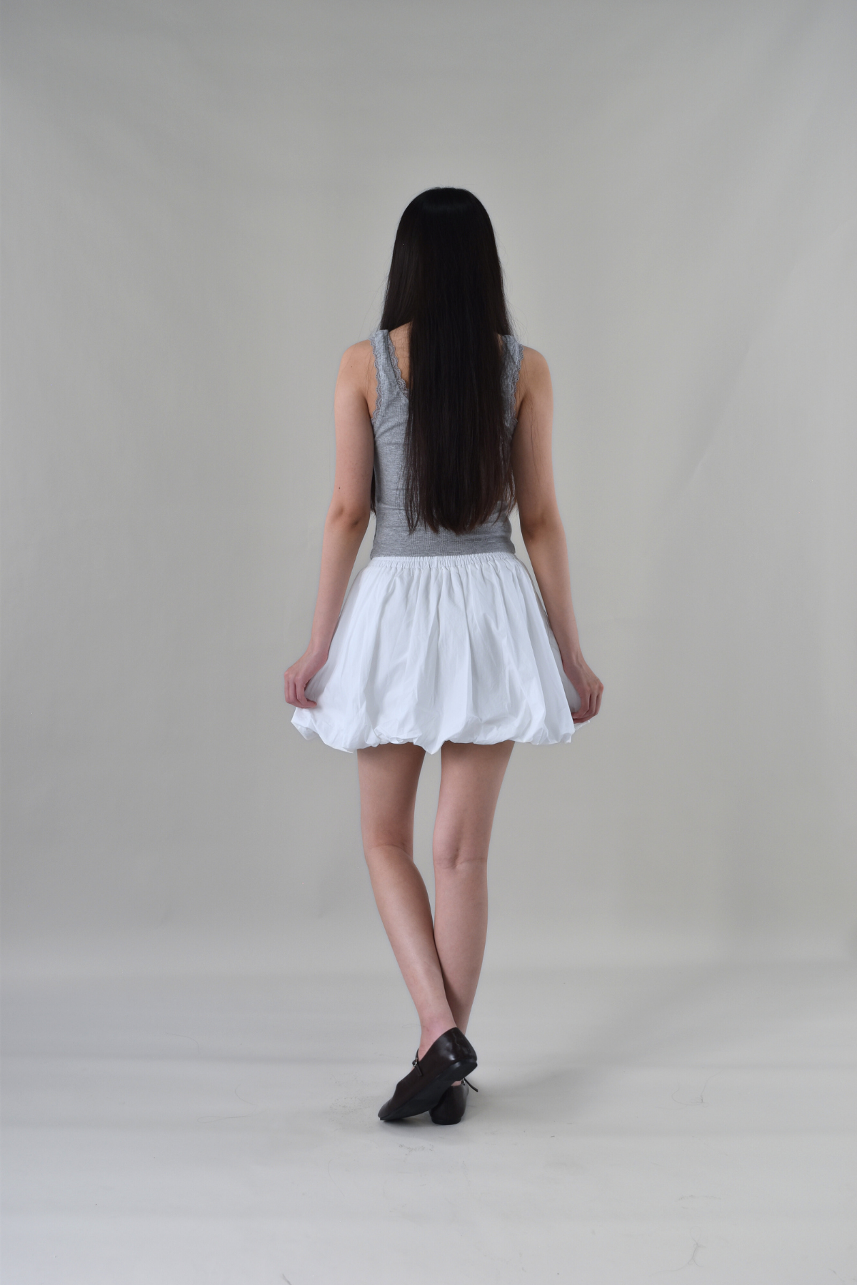 Jardine Bubble Elastic Waist Mini Skirt