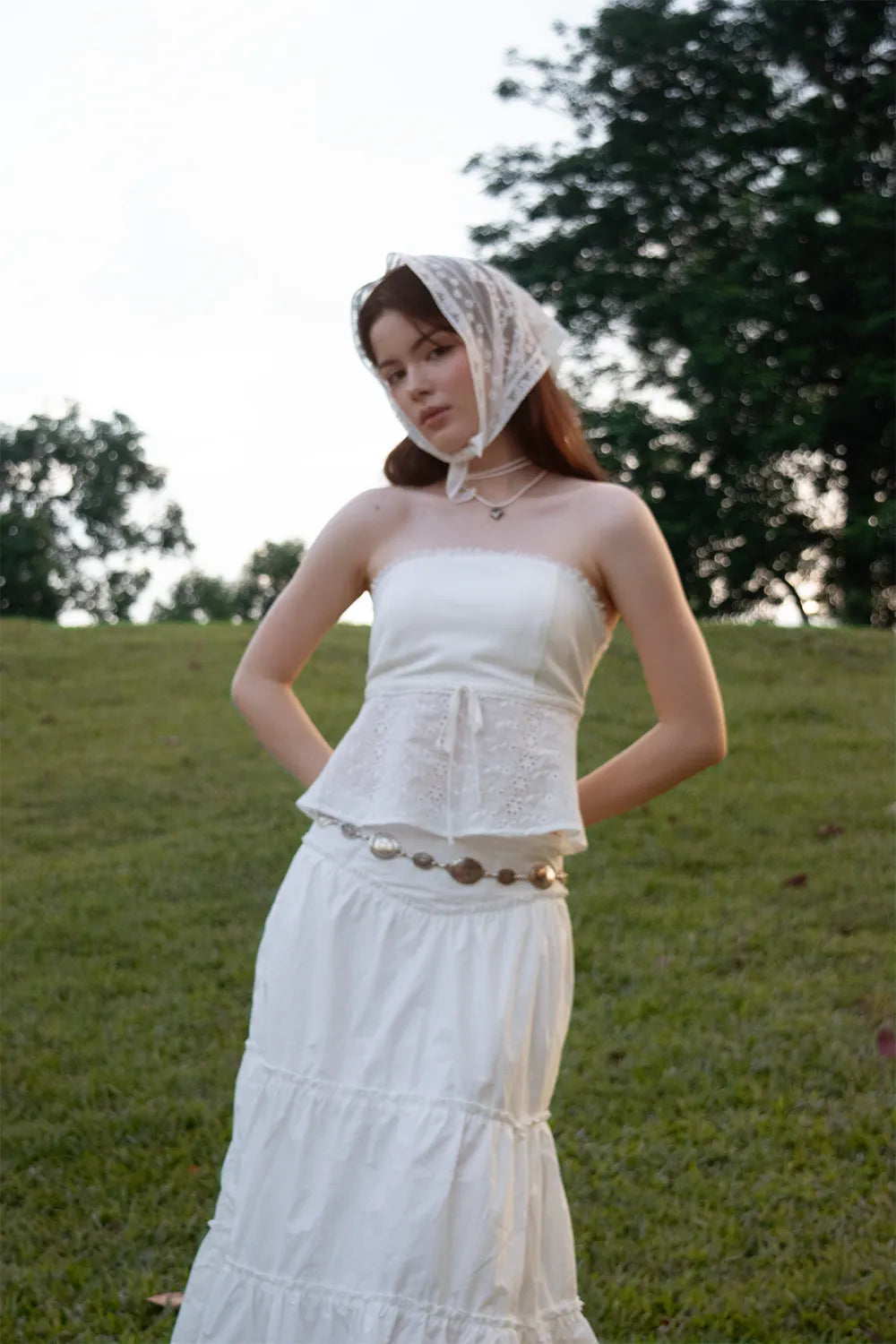 Clemence Lace Ribbon Tube Top (Restock)
