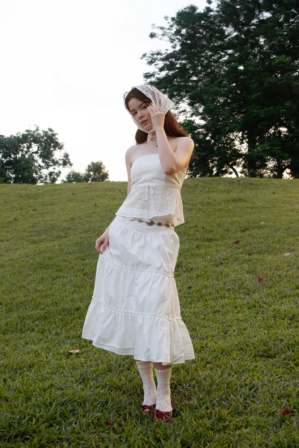 Clemence Lace Ribbon Tube Top (Restock)