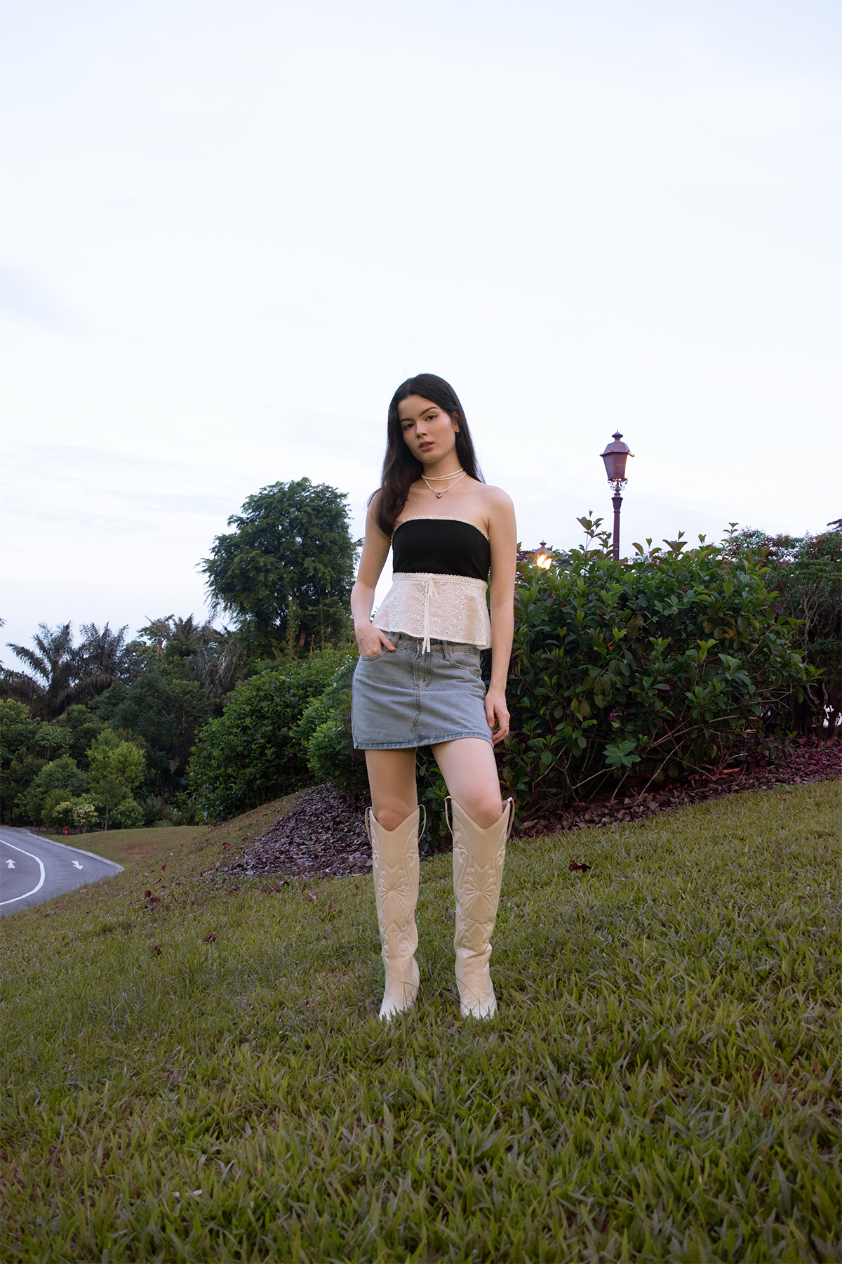Clemence Lace Ribbon Tube Top (Restock)