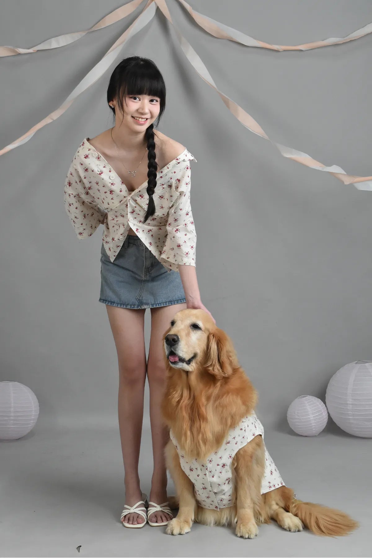 Blossom Broody Collar Short-Sleeved Shirt