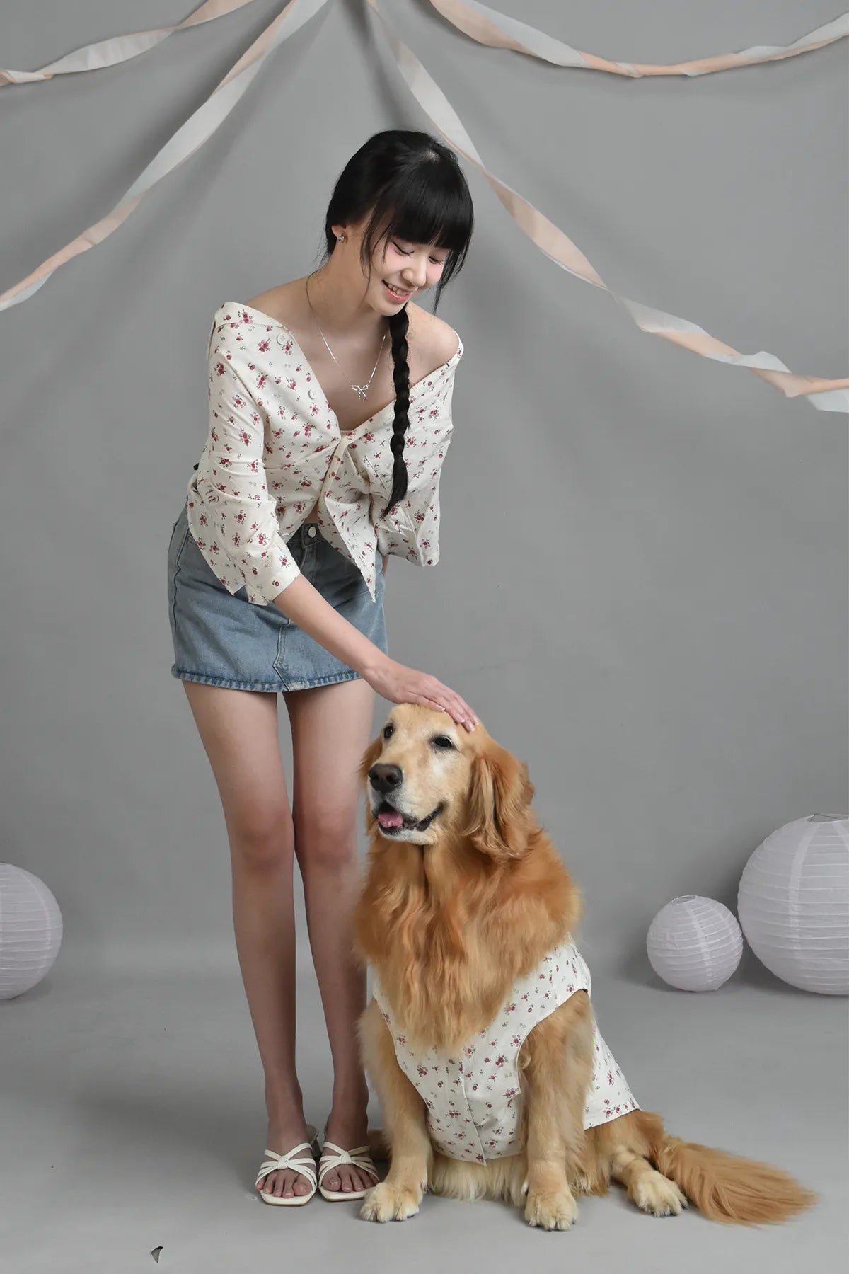 Blossom Broody Collar Short-Sleeved Shirt