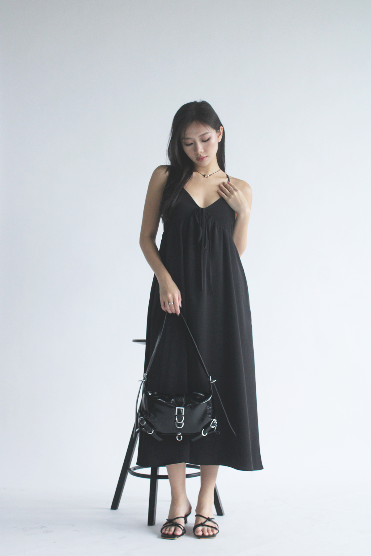 Paige Babydoll Maxi Padded Dress (Restocked)