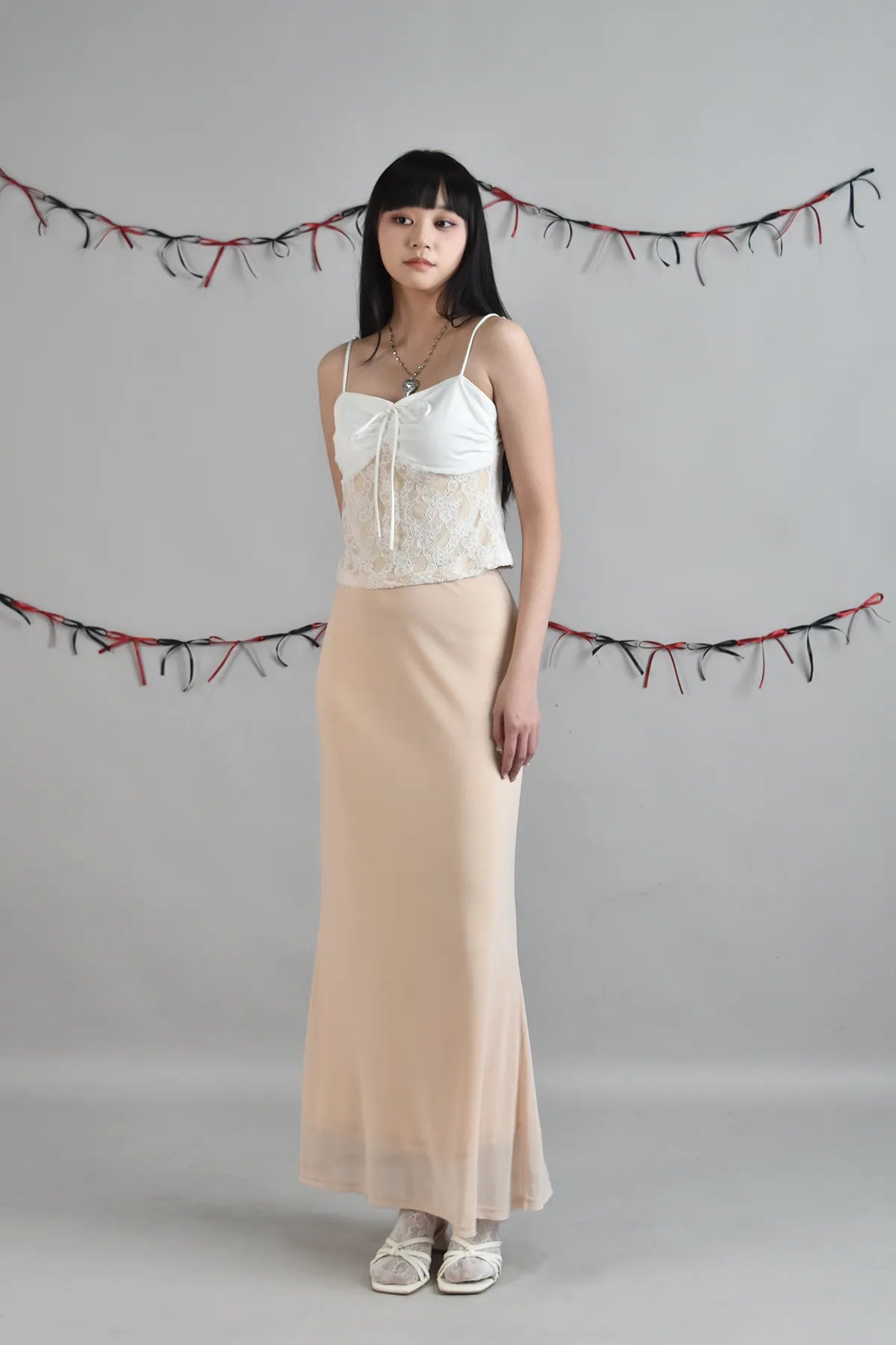 Bradley Fishtail Maxi Soft Mesh Skirt