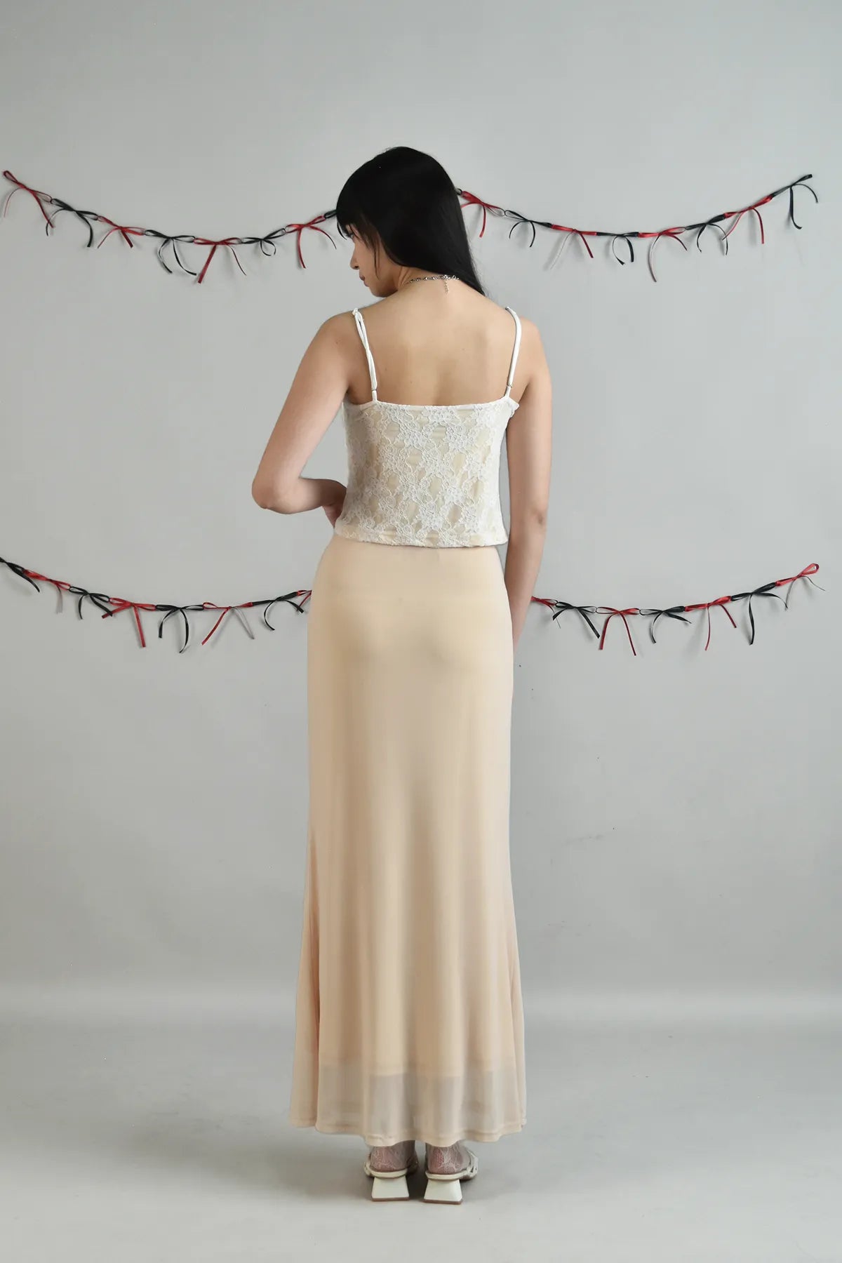 Bradley Fishtail Maxi Soft Mesh Skirt