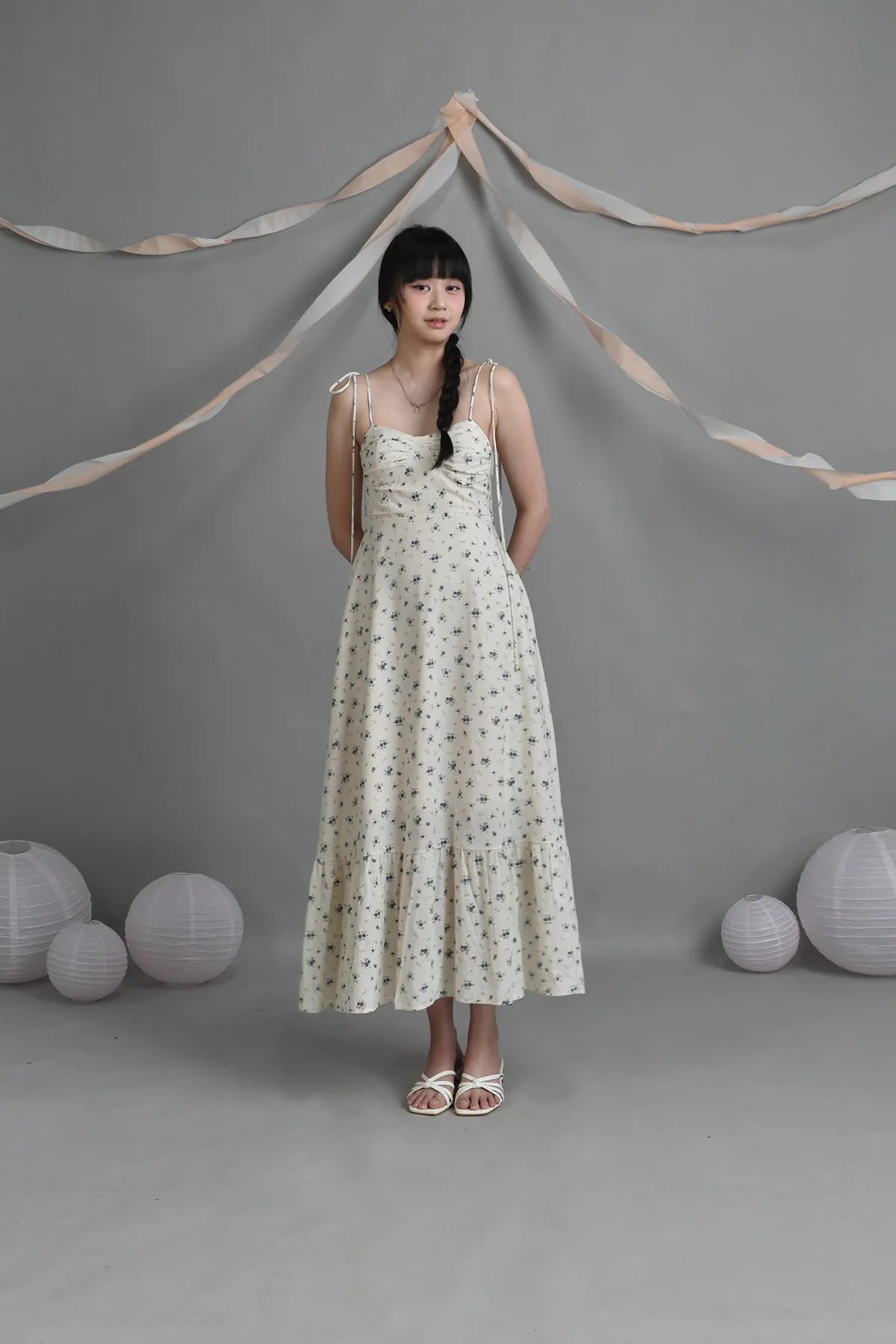 Blossom Claudine Gathered Bust Padded Maxi Dress
