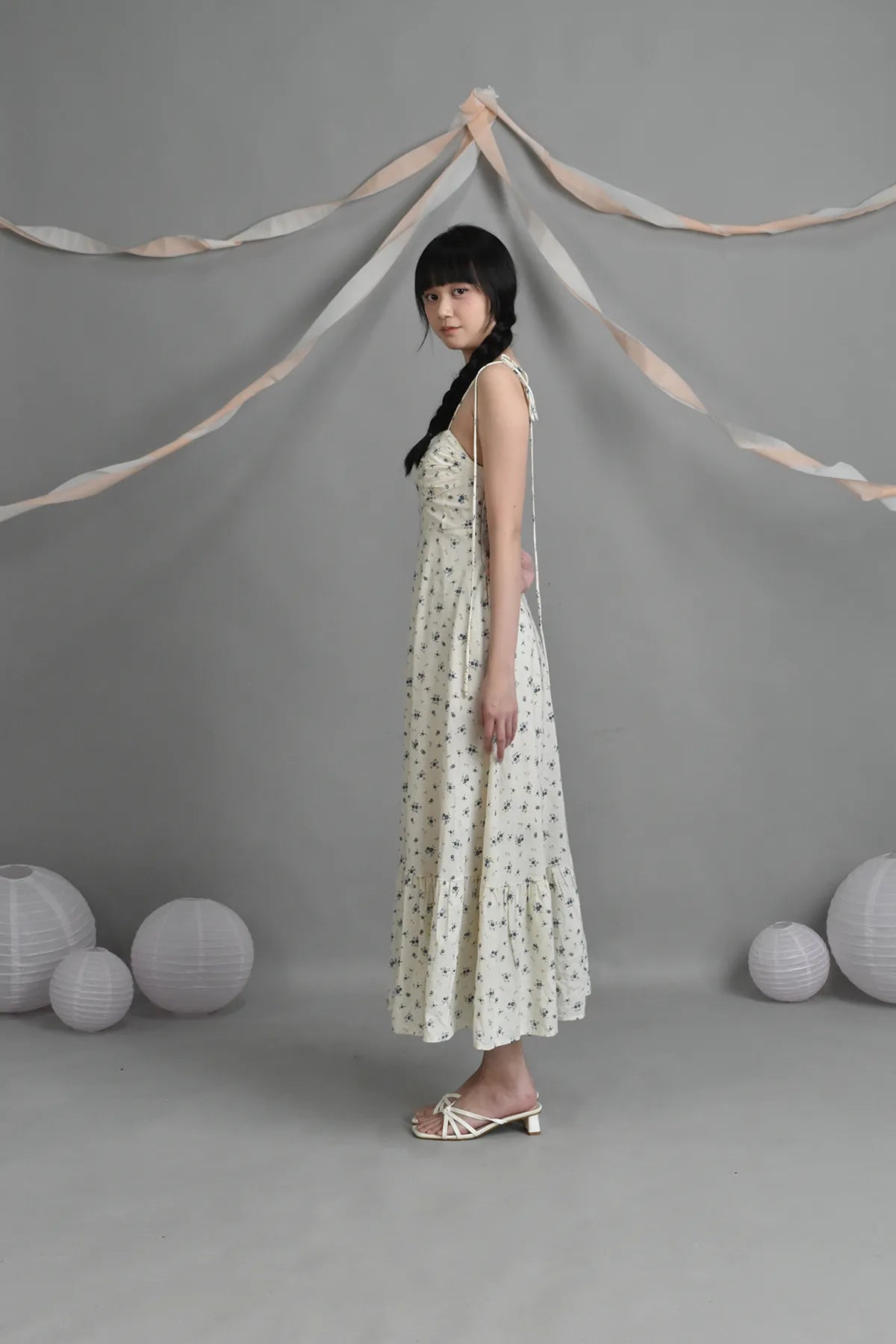 Blossom Claudine Gathered Bust Padded Maxi Dress