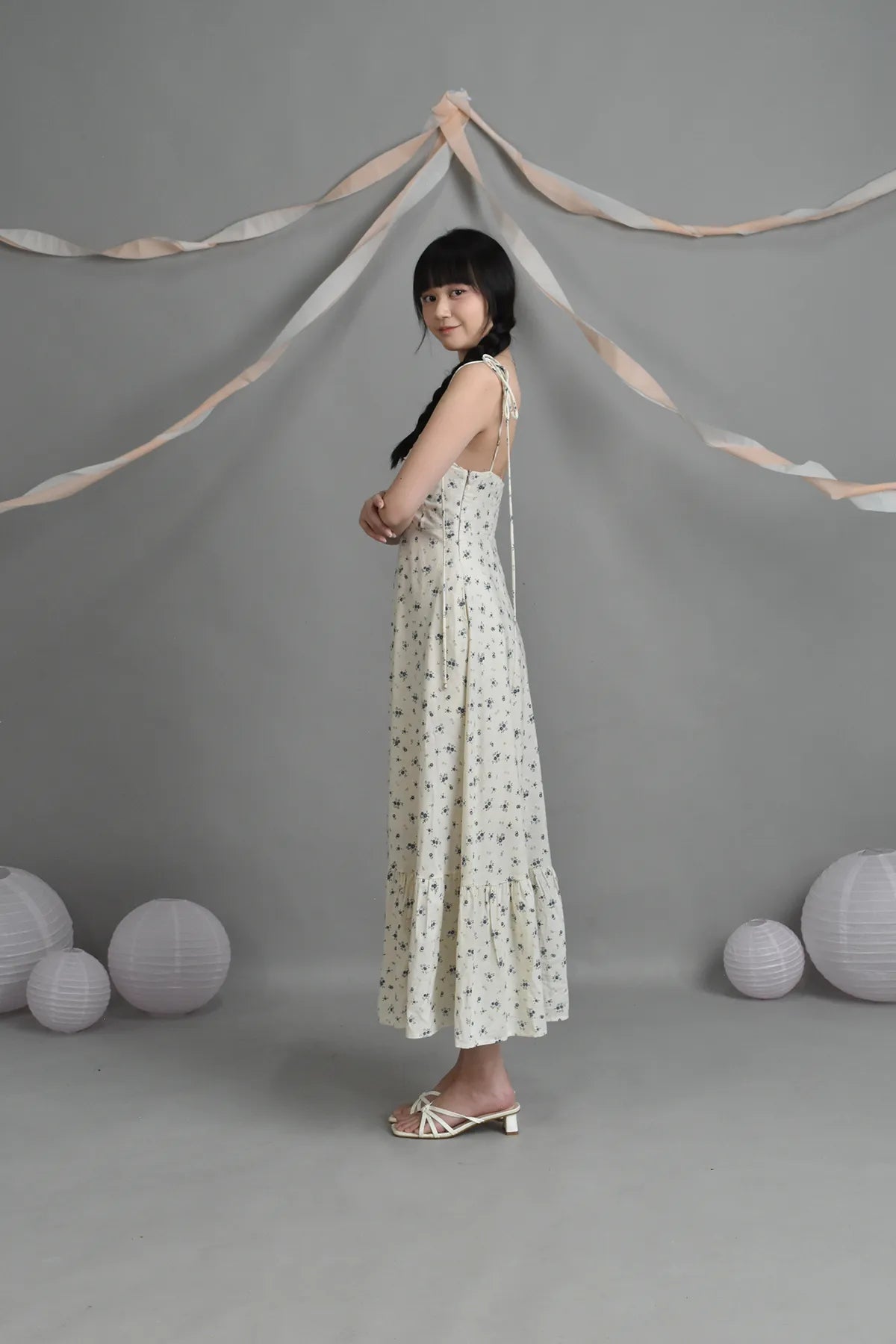Blossom Claudine Gathered Bust Padded Maxi Dress