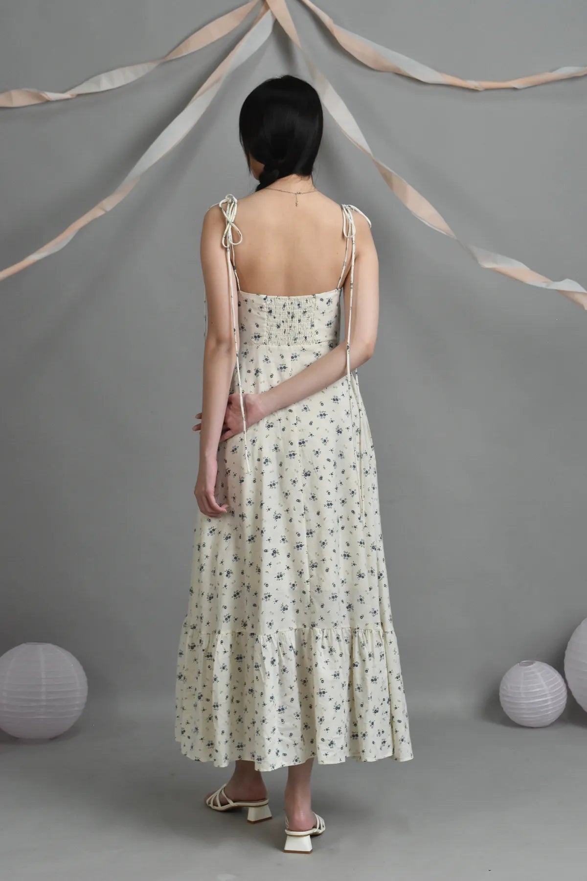 Blossom Claudine Gathered Bust Padded Maxi Dress