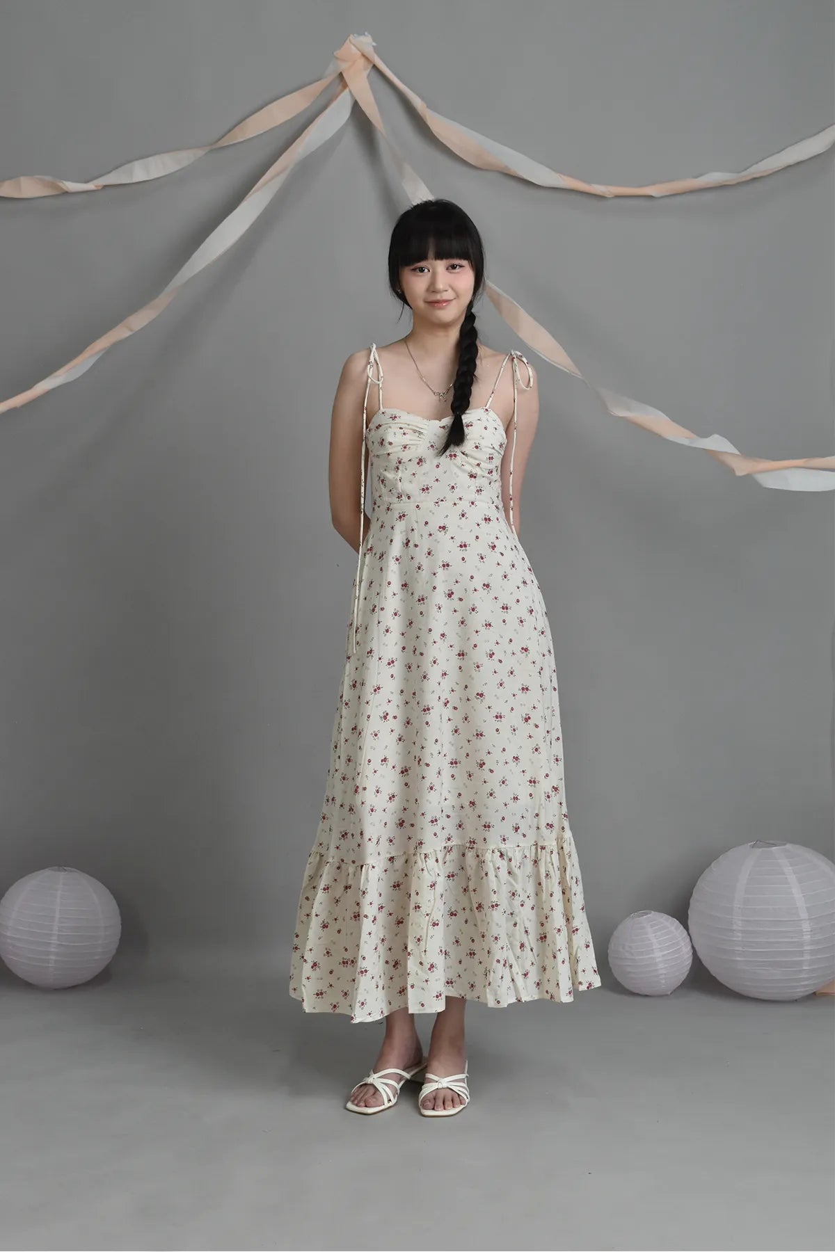 Blossom Claudine Gathered Bust Padded Maxi Dress
