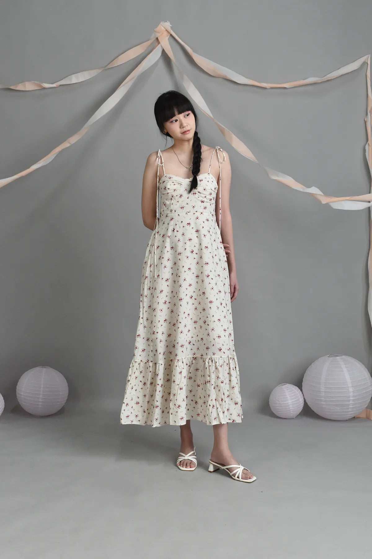 Blossom Claudine Gathered Bust Padded Maxi Dress