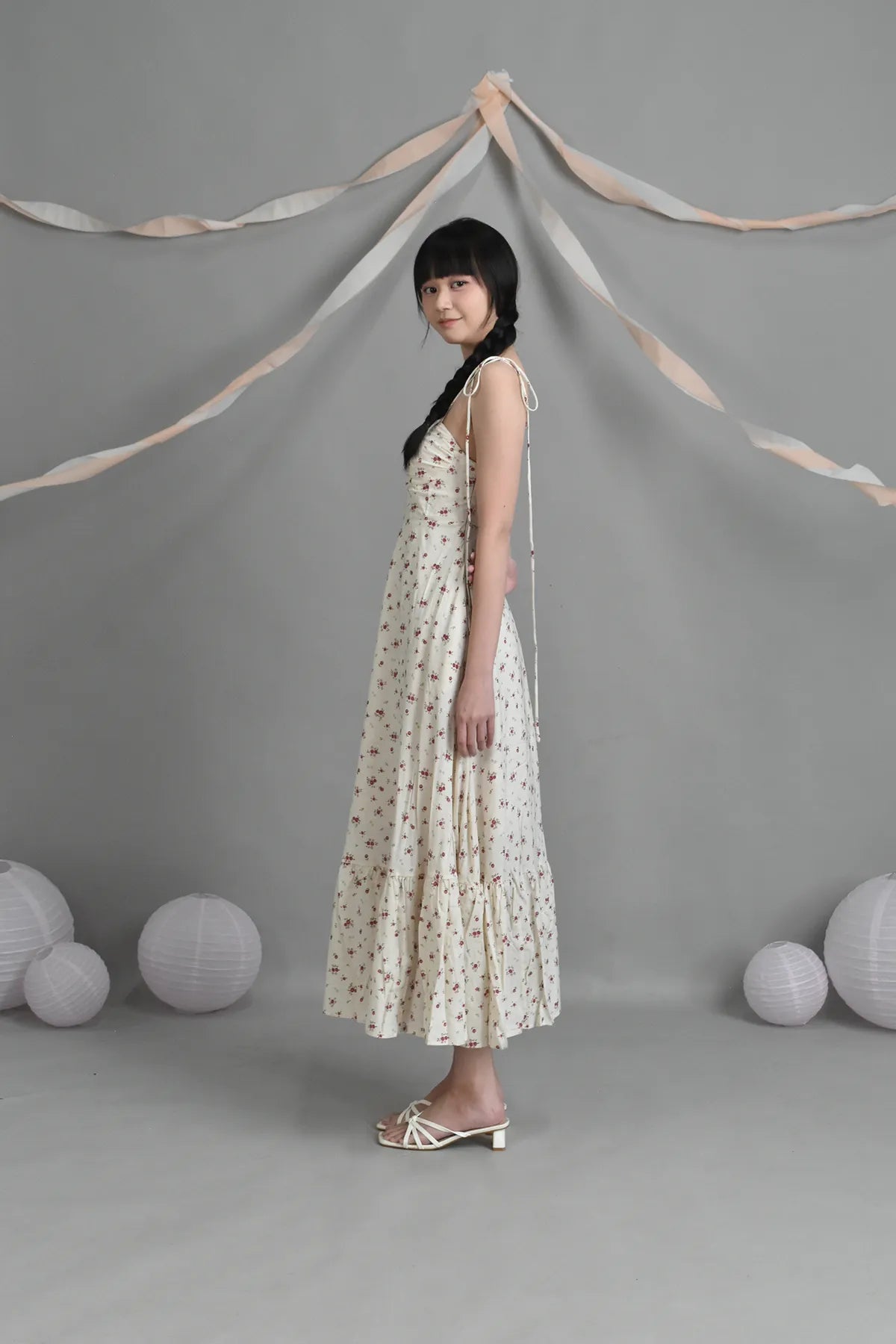 Blossom Claudine Gathered Bust Padded Maxi Dress