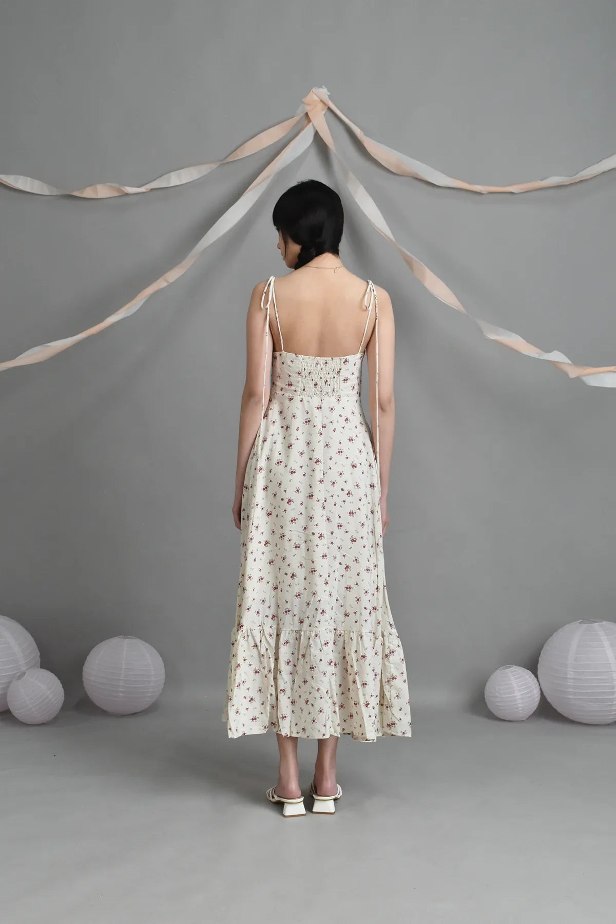 Blossom Claudine Gathered Bust Padded Maxi Dress