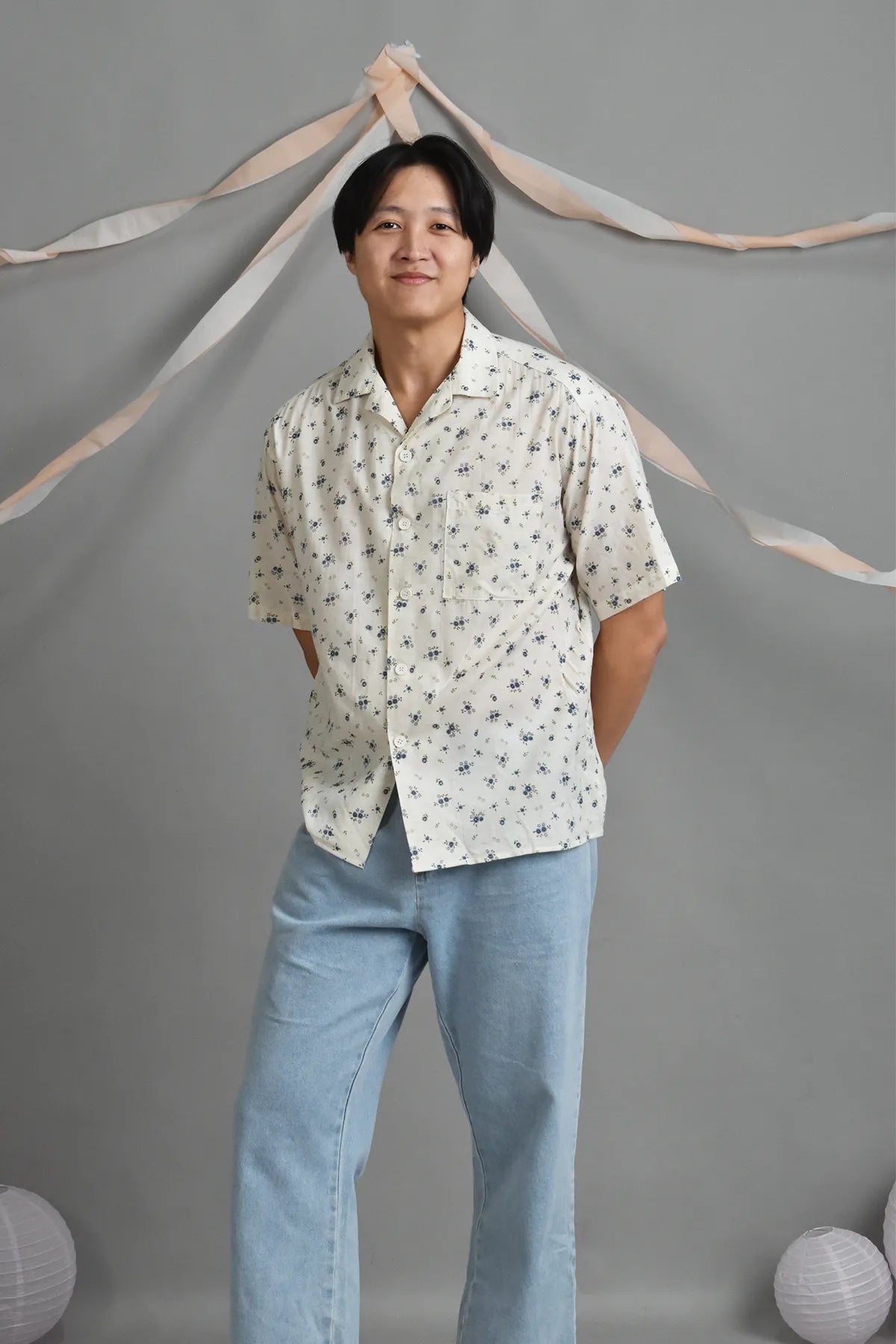Blossom Broody Collar Short-Sleeved Shirt