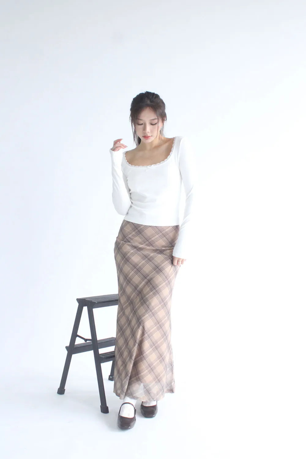 Juniper Lace Trim Long Sleeve Top