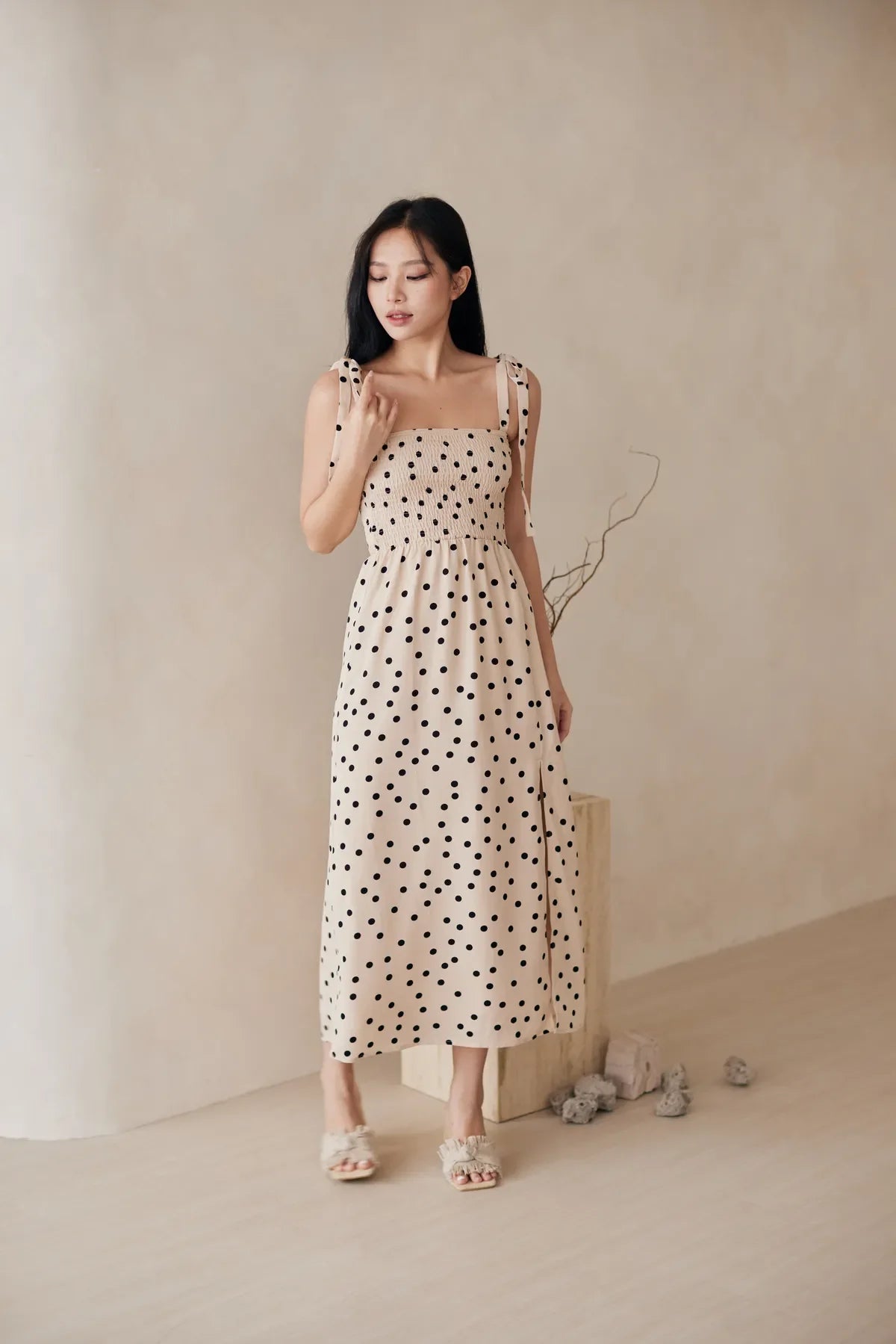 Beatrice Stretchy Smocked Multi-Way Dress V1