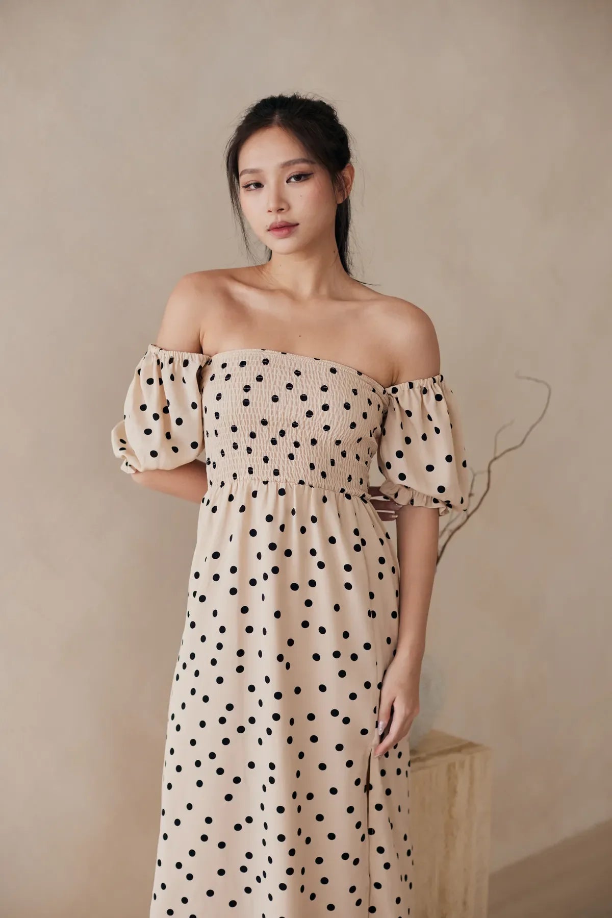 Beatrice Stretchy Smocked Multi-Way Dress V1