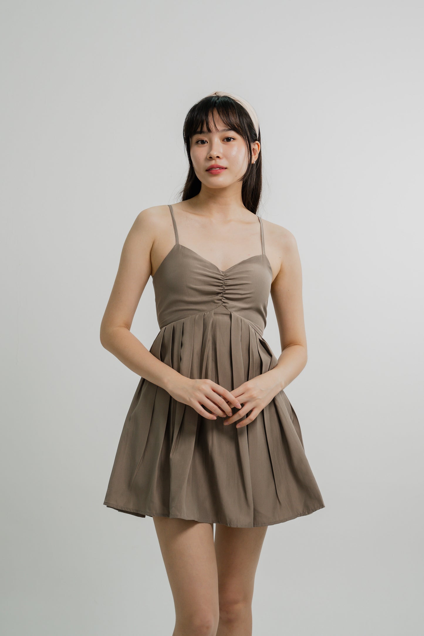 Poppy Pleated Short Dress
