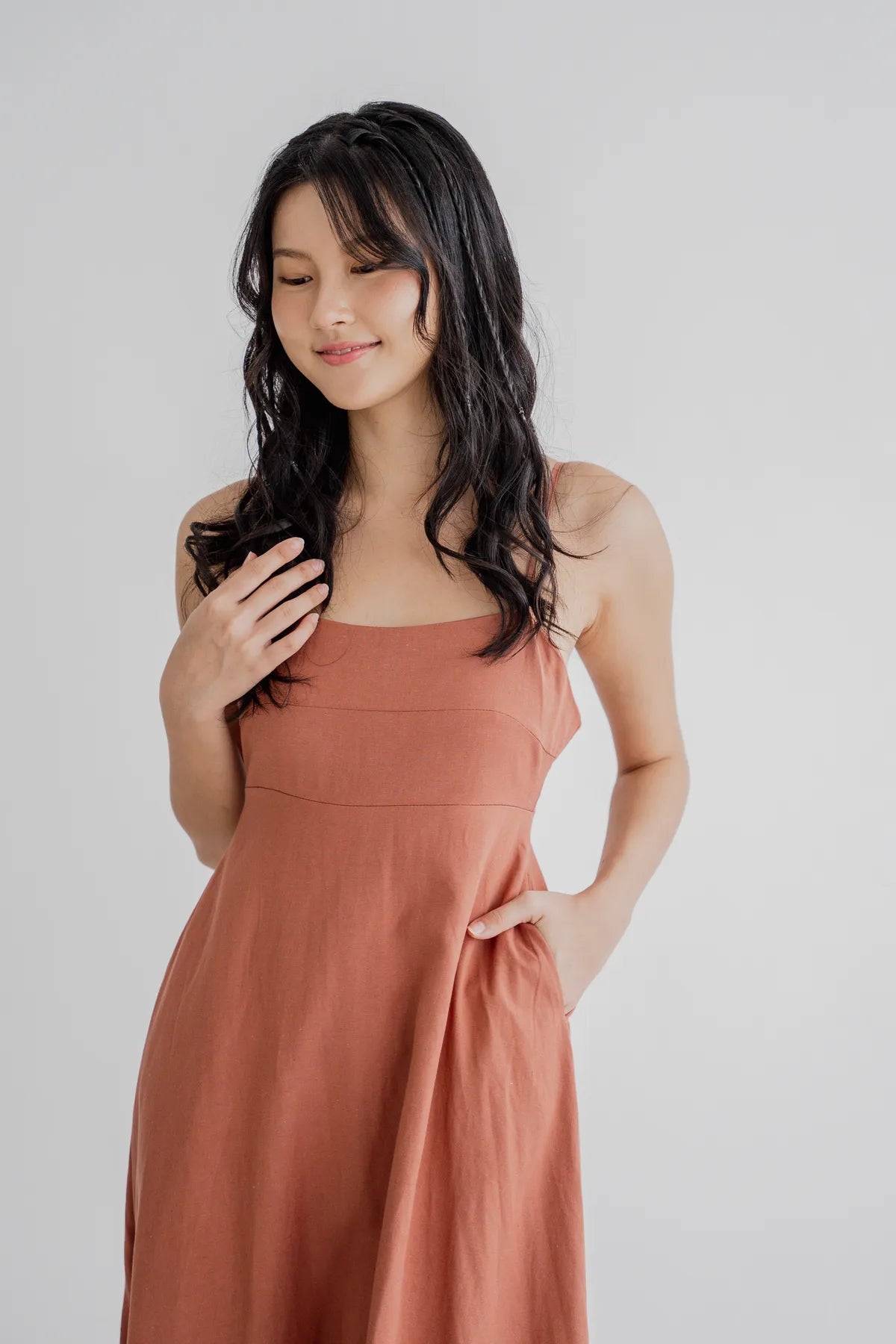 Ariel Linen Swing Maxi Dress