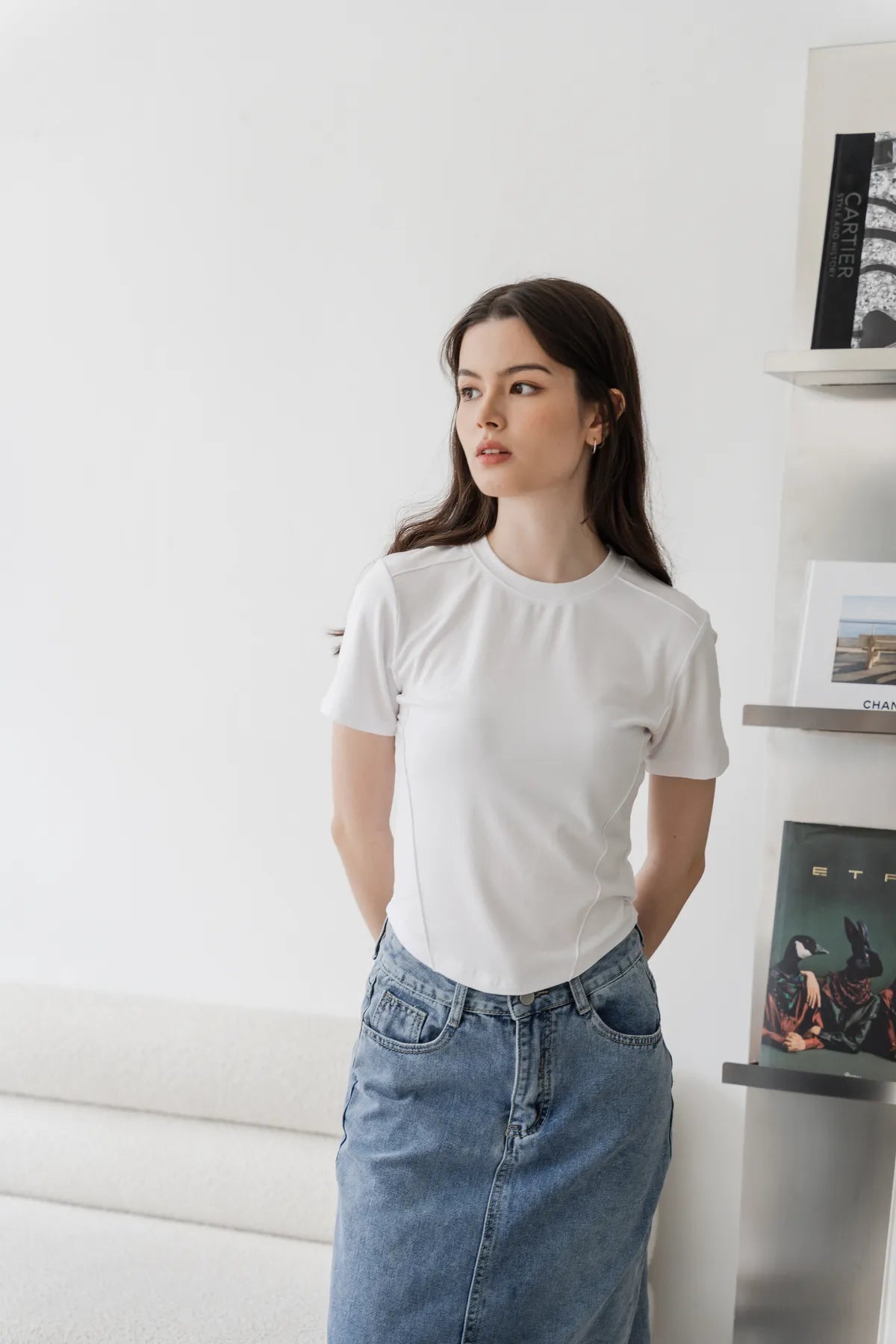 Claire Contoured Basic Baby Tee