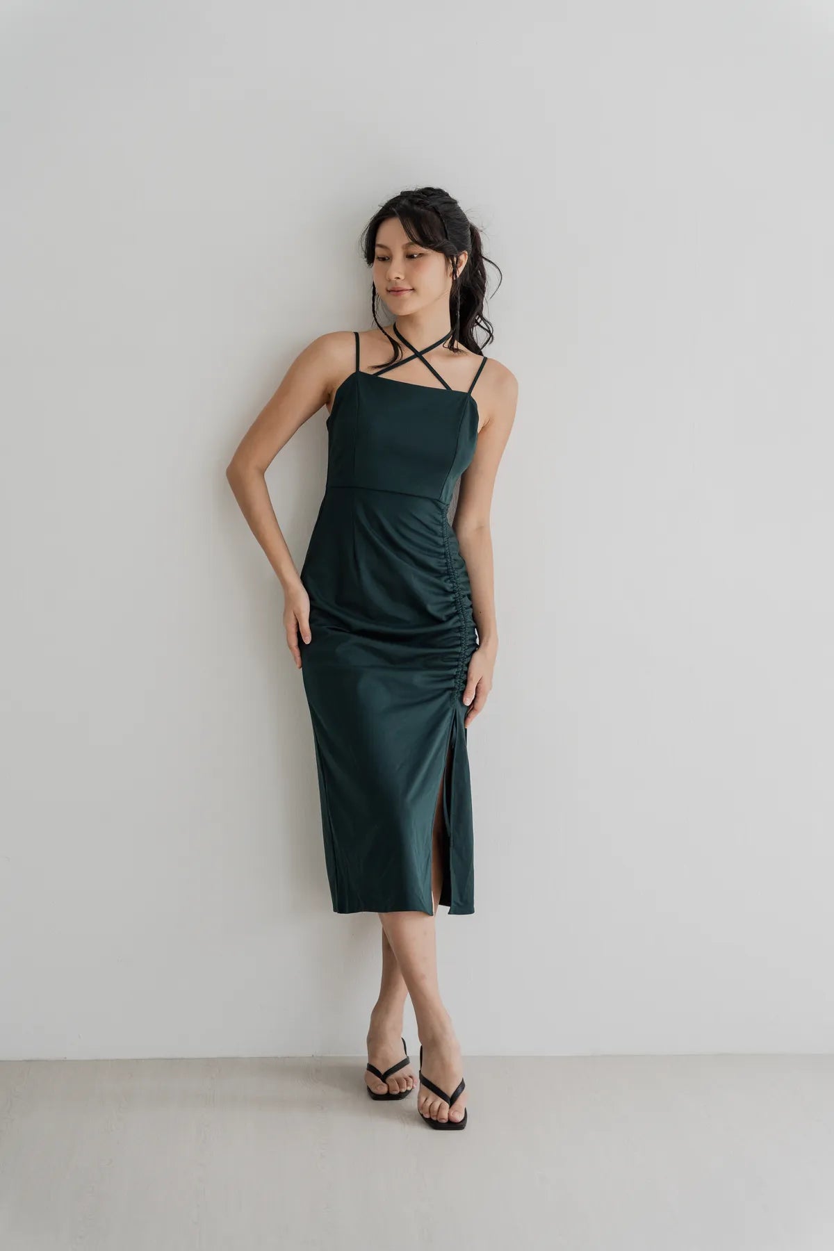 Nova Strappy Ruched Dress