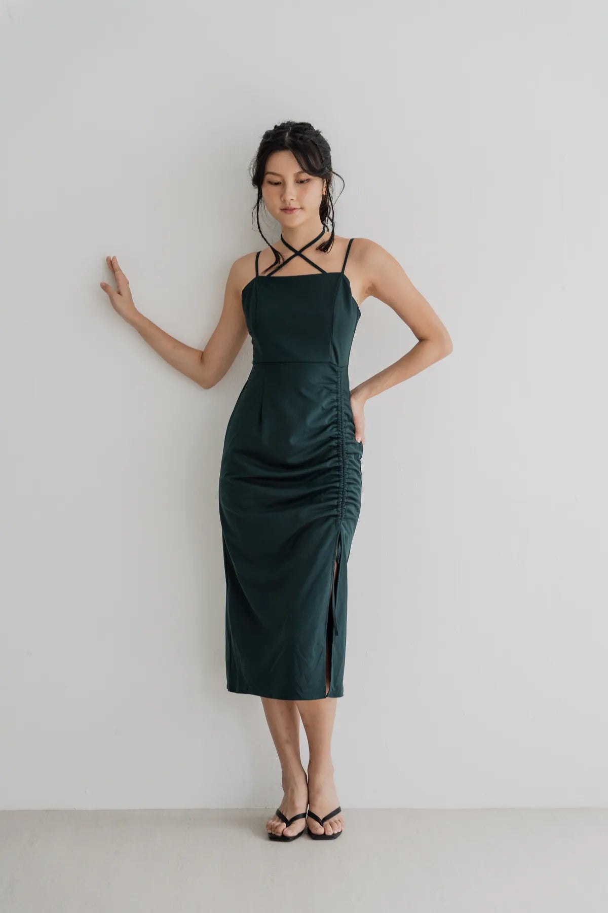 Nova Strappy Ruched Dress
