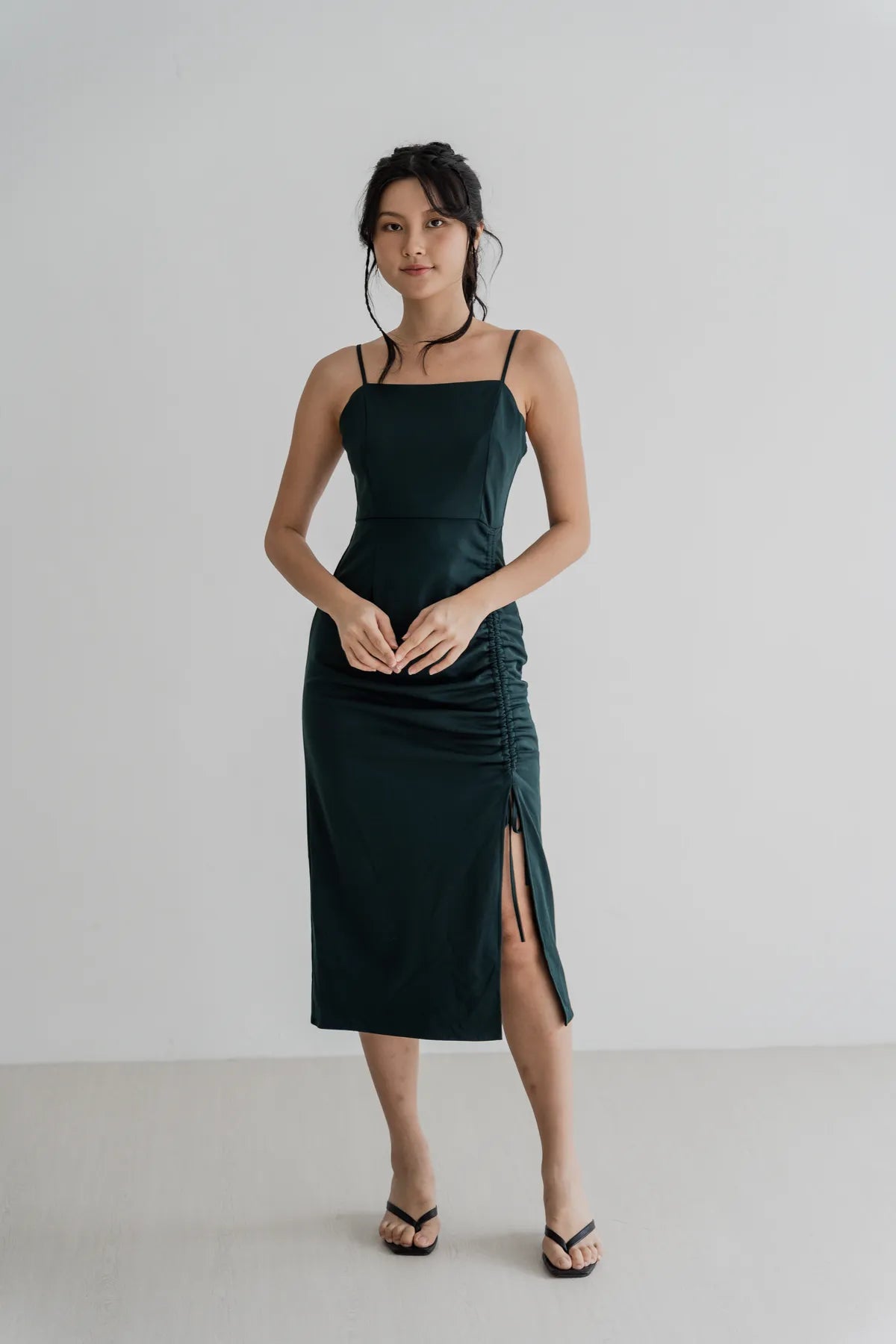 Nova Strappy Ruched Dress