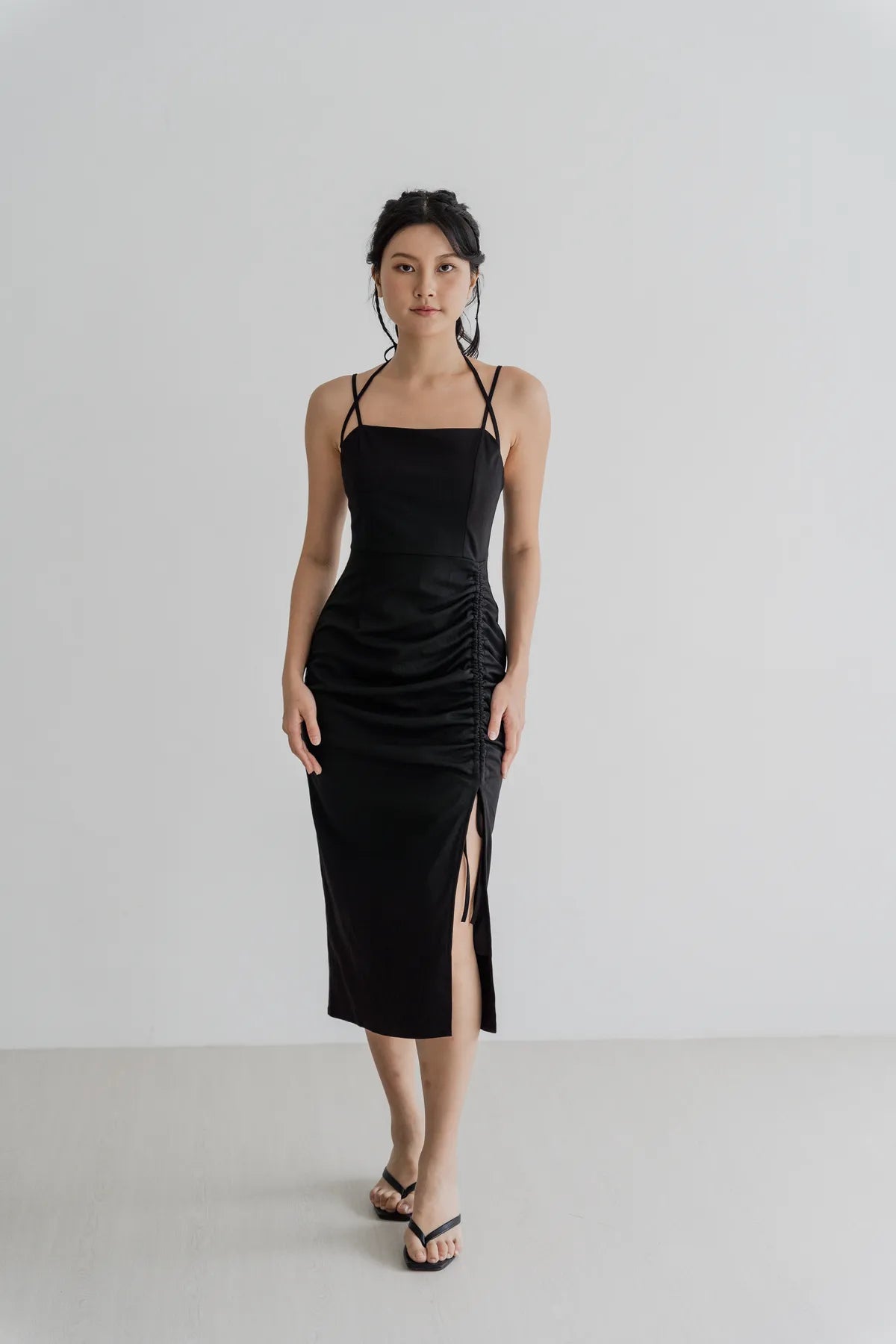 Nova Strappy Ruched Dress
