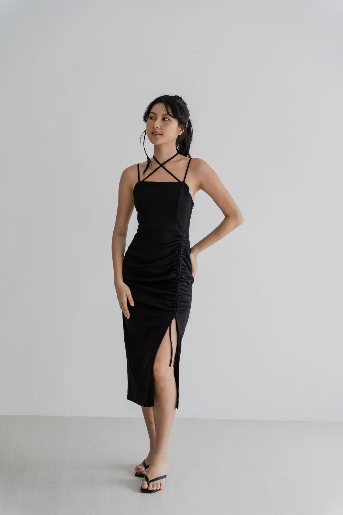 Nova Strappy Ruched Dress