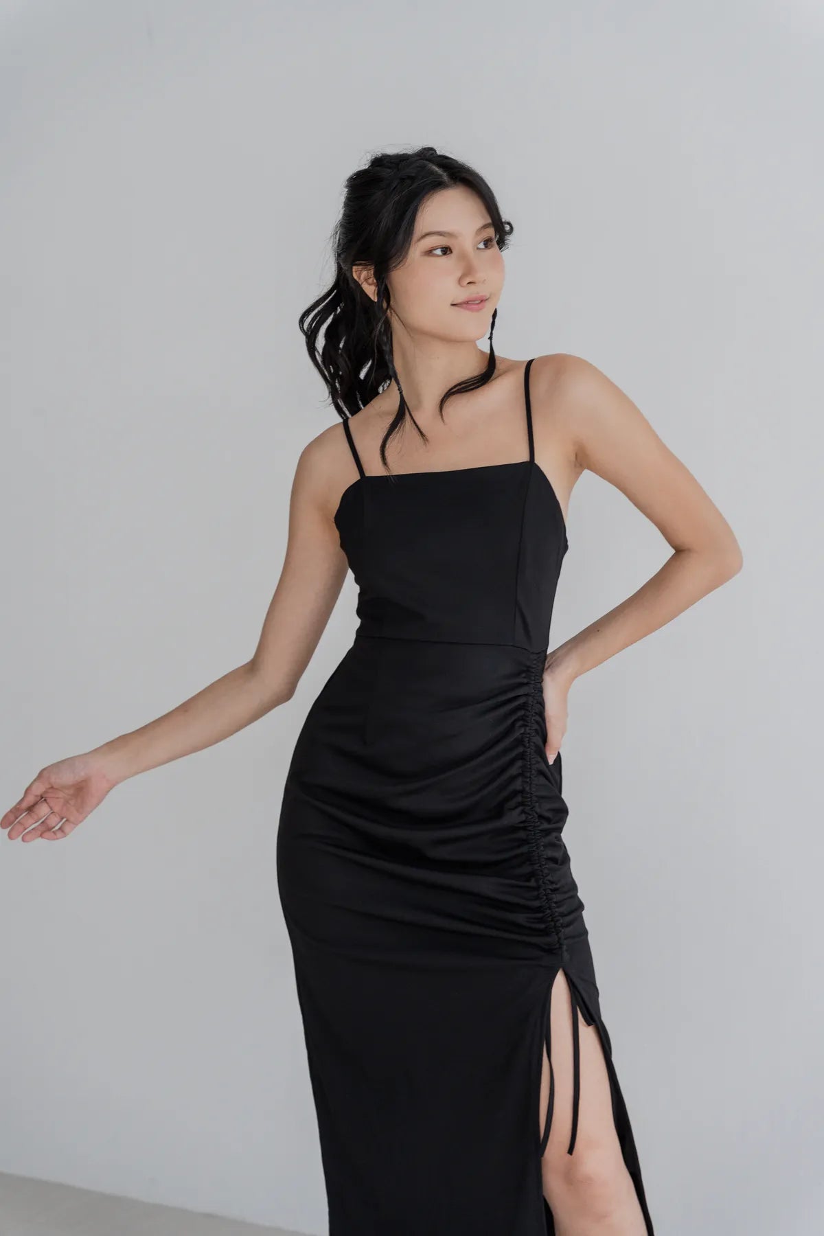 Nova Strappy Ruched Dress