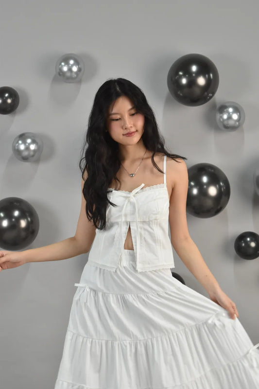 Emily Pinktuck Lace Trim Padded Sleeveless Top (Restocked)