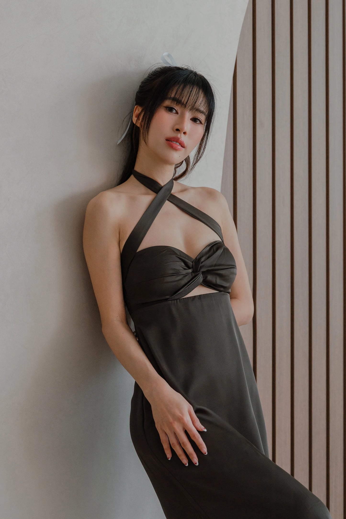 NICOLECHANGMIN x LIKKA Arista Dress in Pewter
