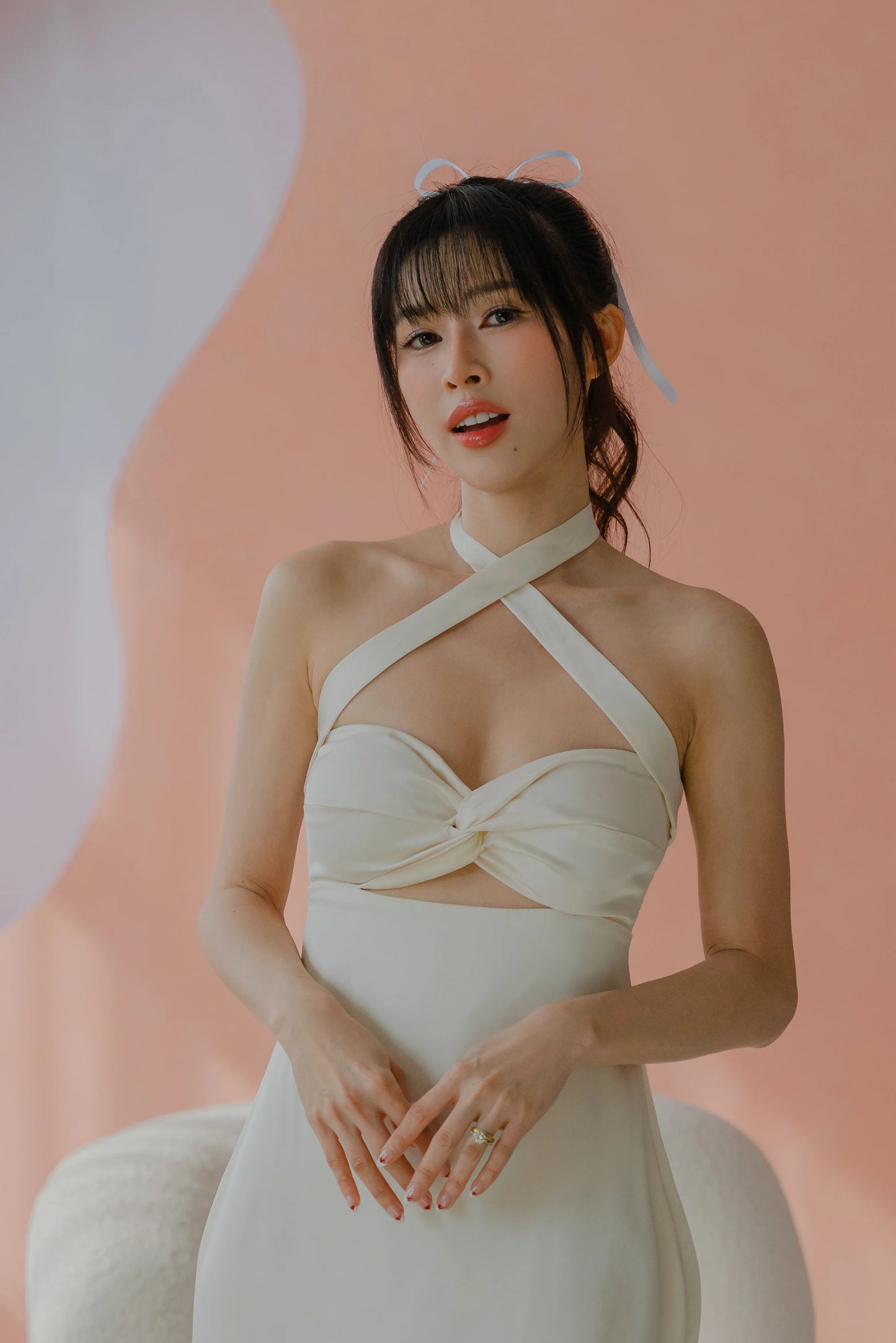 NICOLECHANGMIN x LIKKA Arista Dress in Vanilla