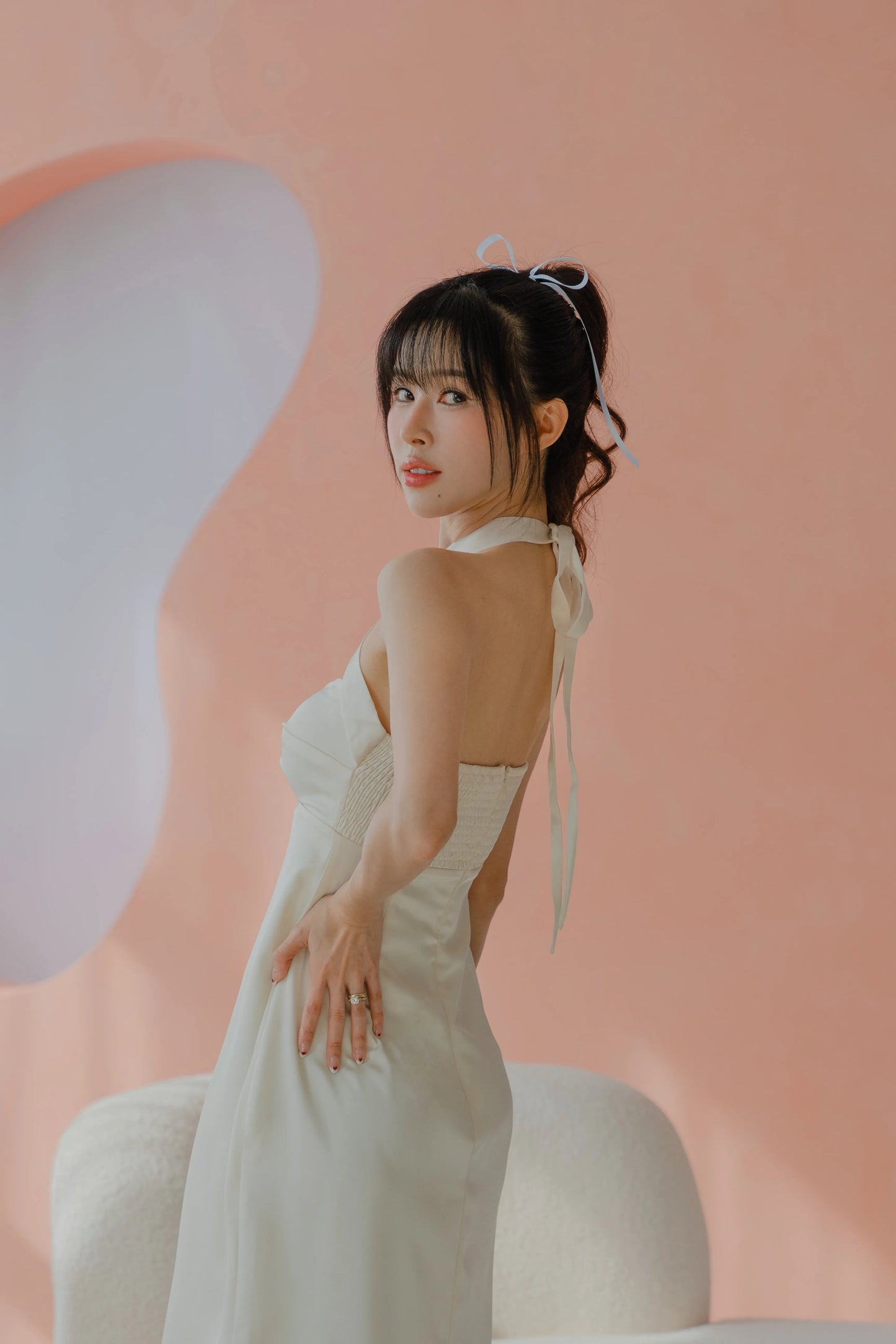 NICOLECHANGMIN x LIKKA Arista Dress in Vanilla