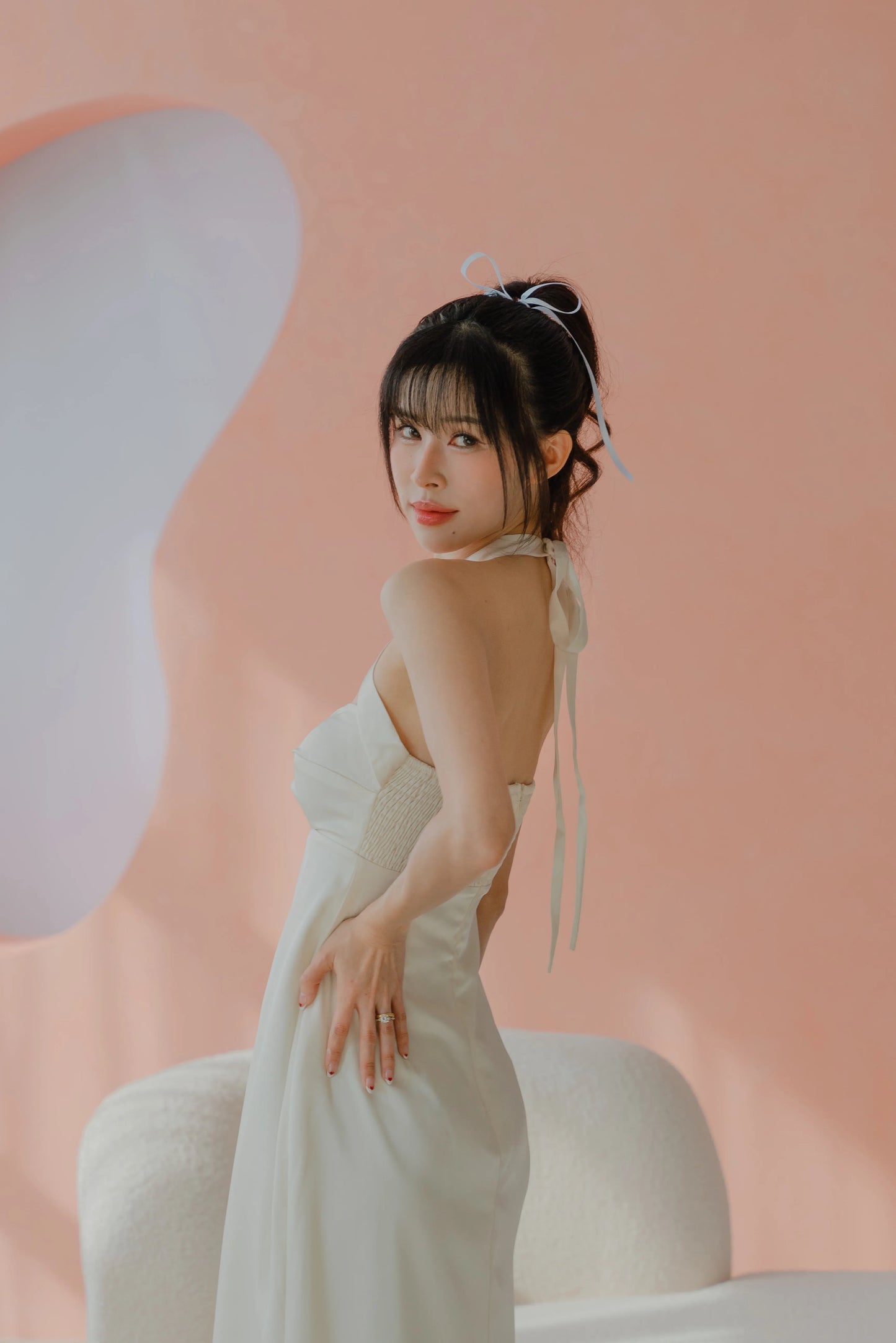 NICOLECHANGMIN x LIKKA Arista Dress in Vanilla