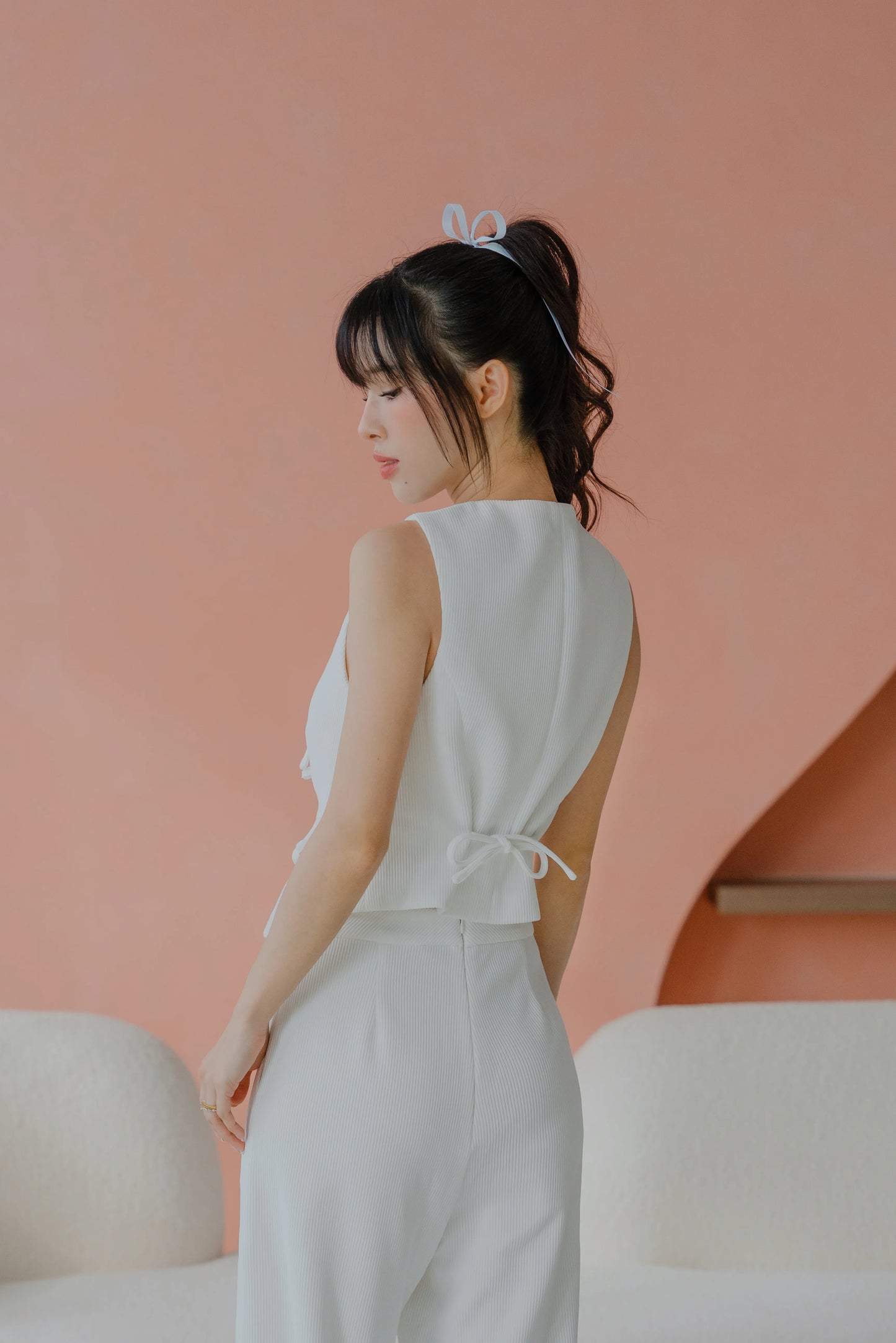 NICOLECHANGMIN x LIKKA Brei Vest in White (Vest only)