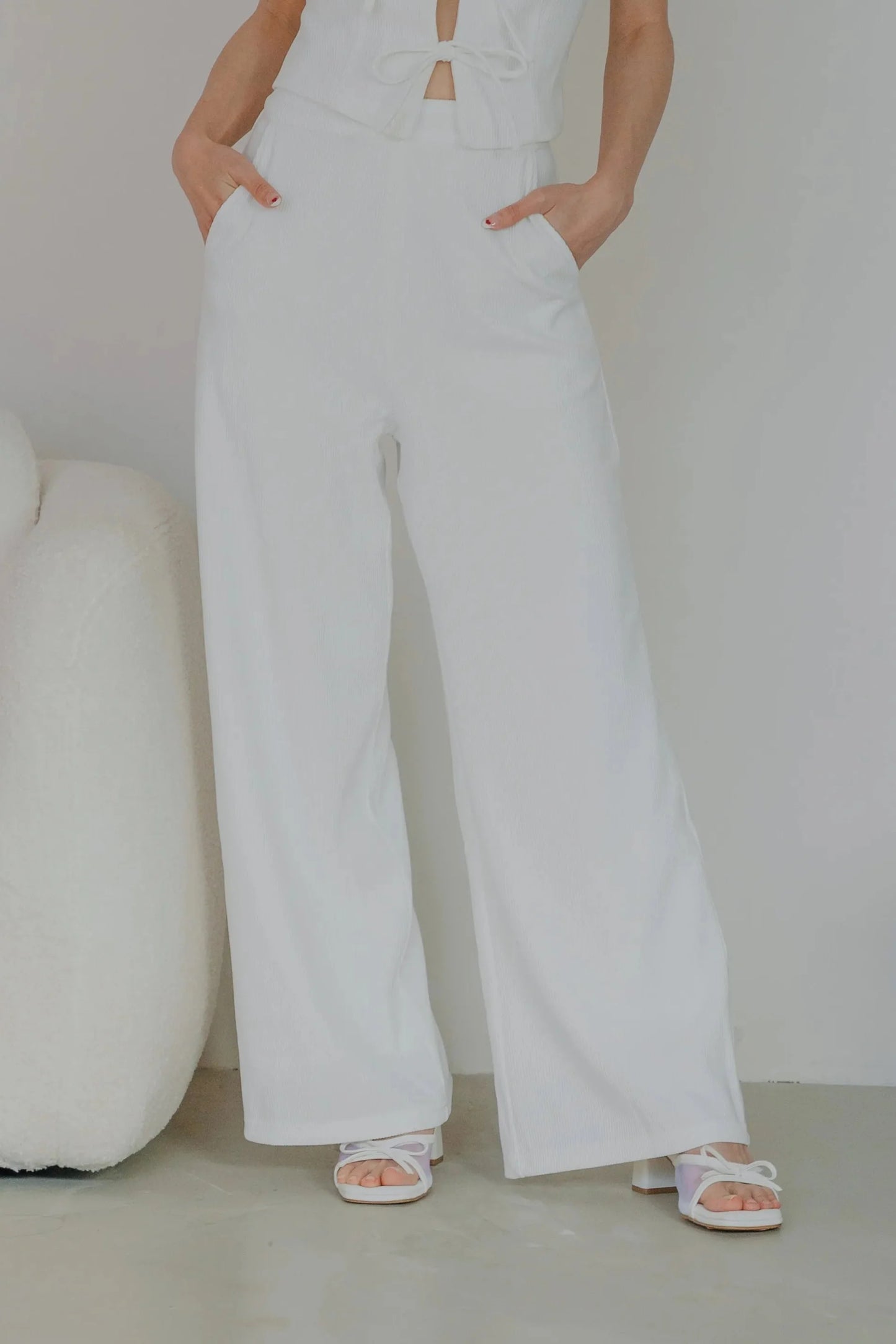 NICOLECHANGMIN x LIKKA Brei Pants in White (Pants only)