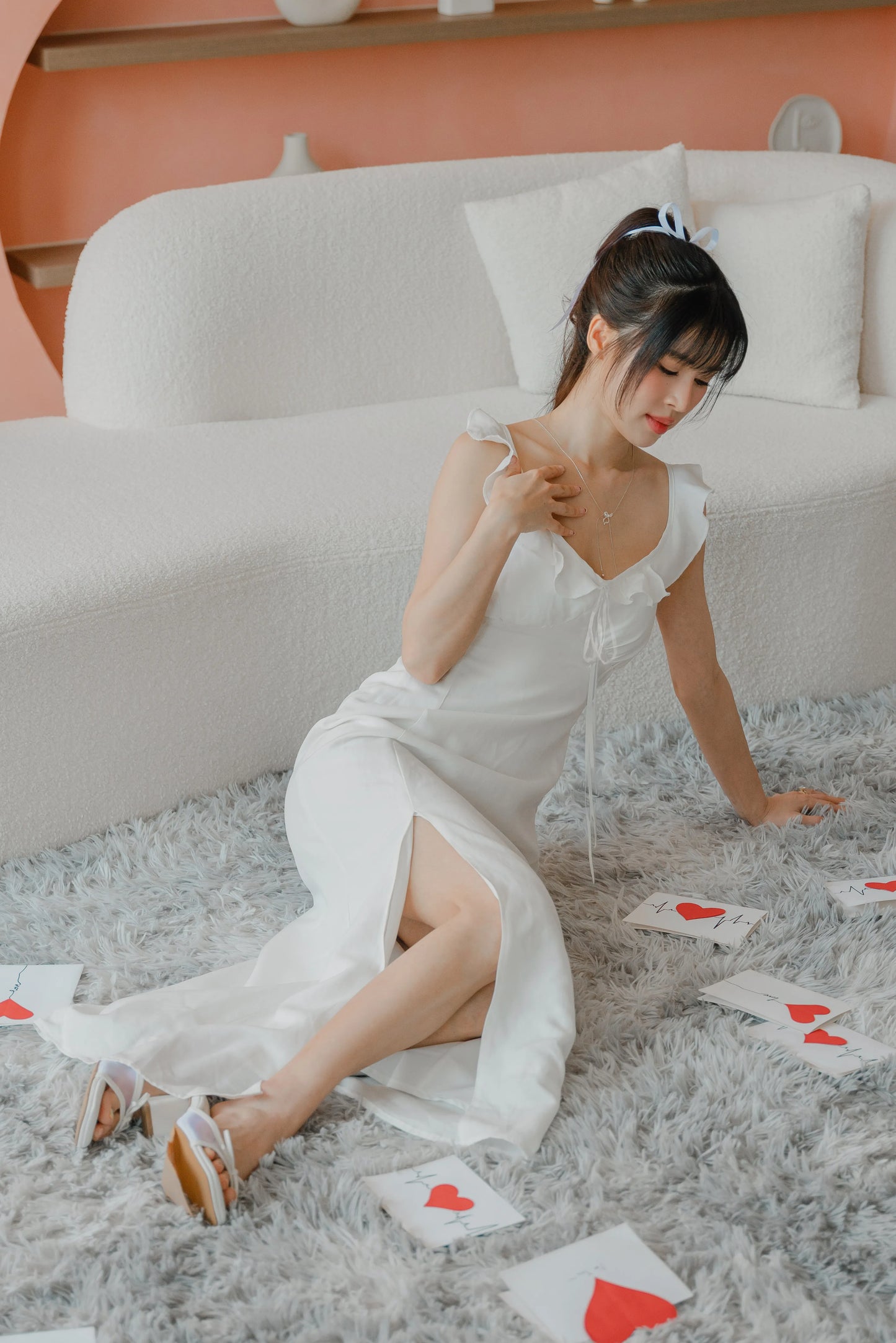 NICOLECHANGMIN x LIKKA Delphine Dress in White