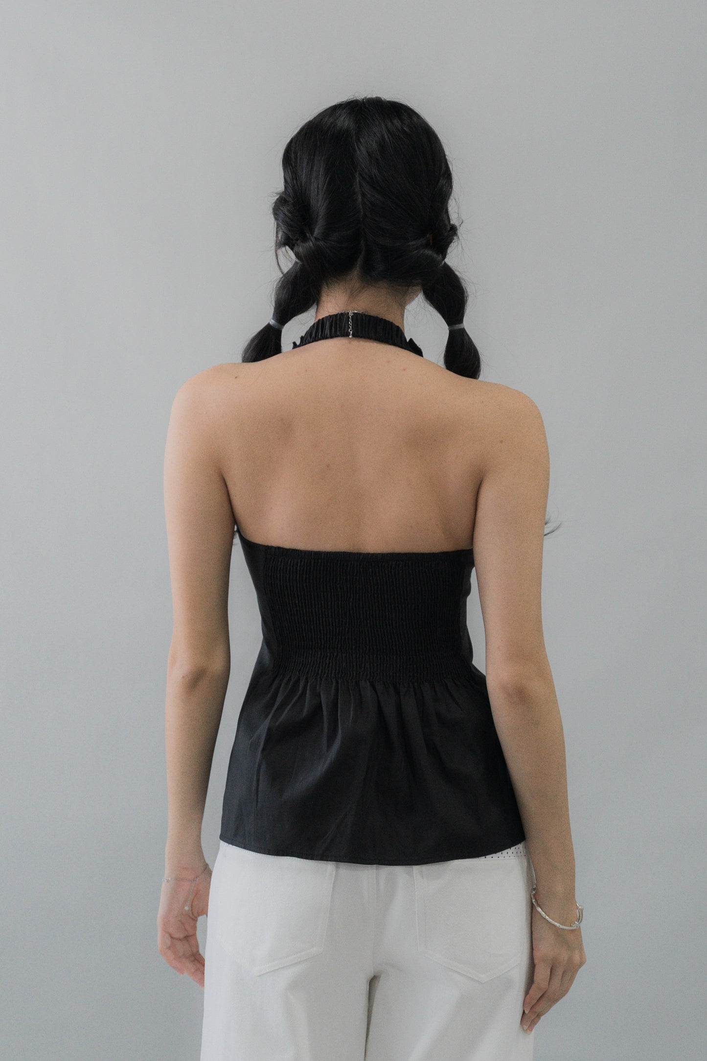 Krissy V-Neck Padded Longline Halter Top