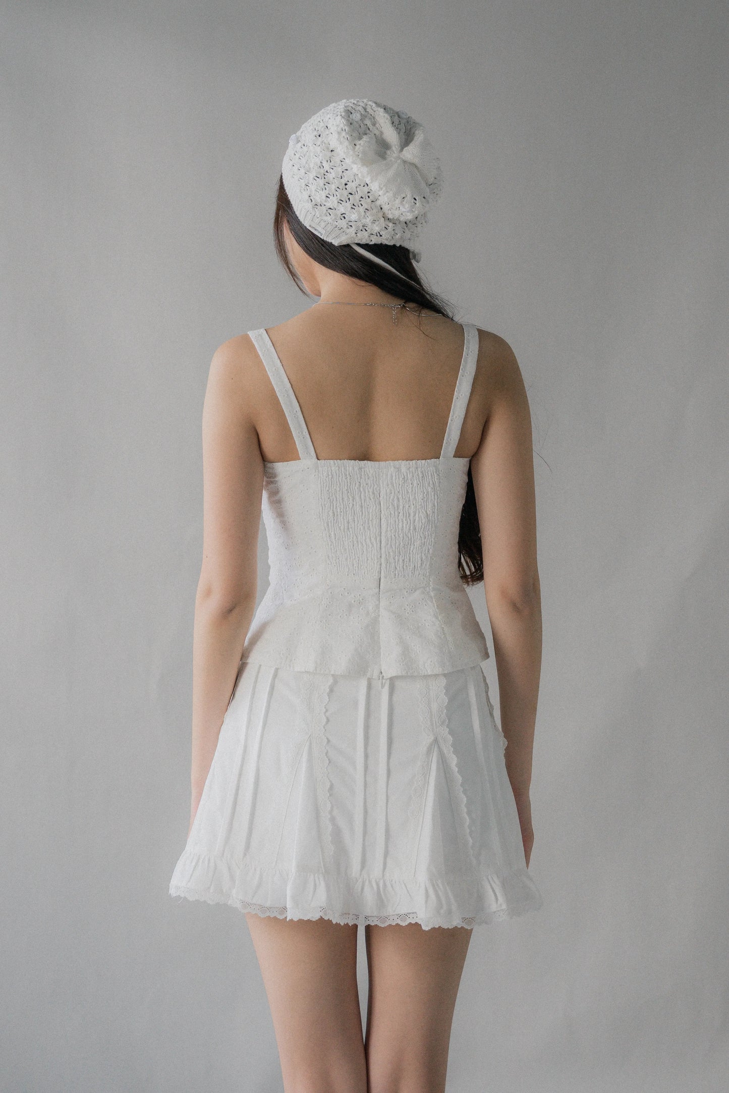 Sheralyn Eyelet Lace Trim Tank Top