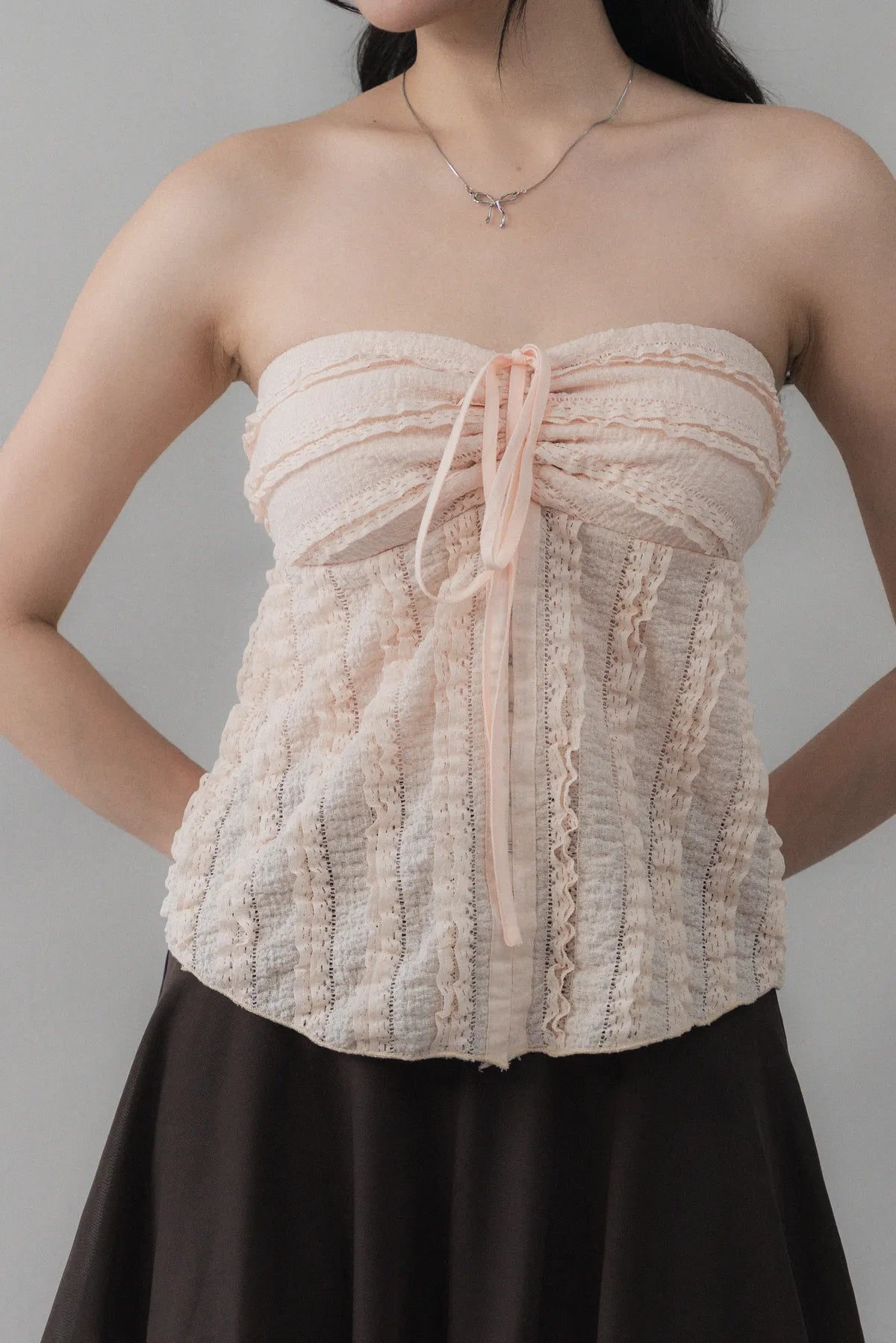 Nelly Ruffled Halter Tie Top