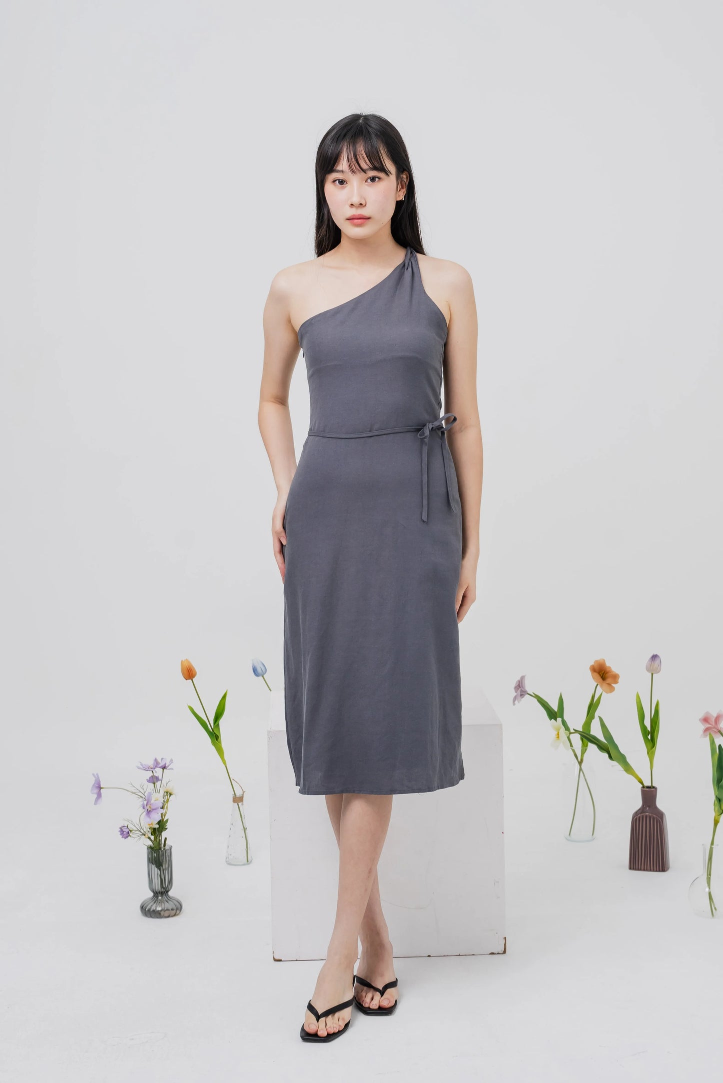 Lily Fitted Toga Midi Dress