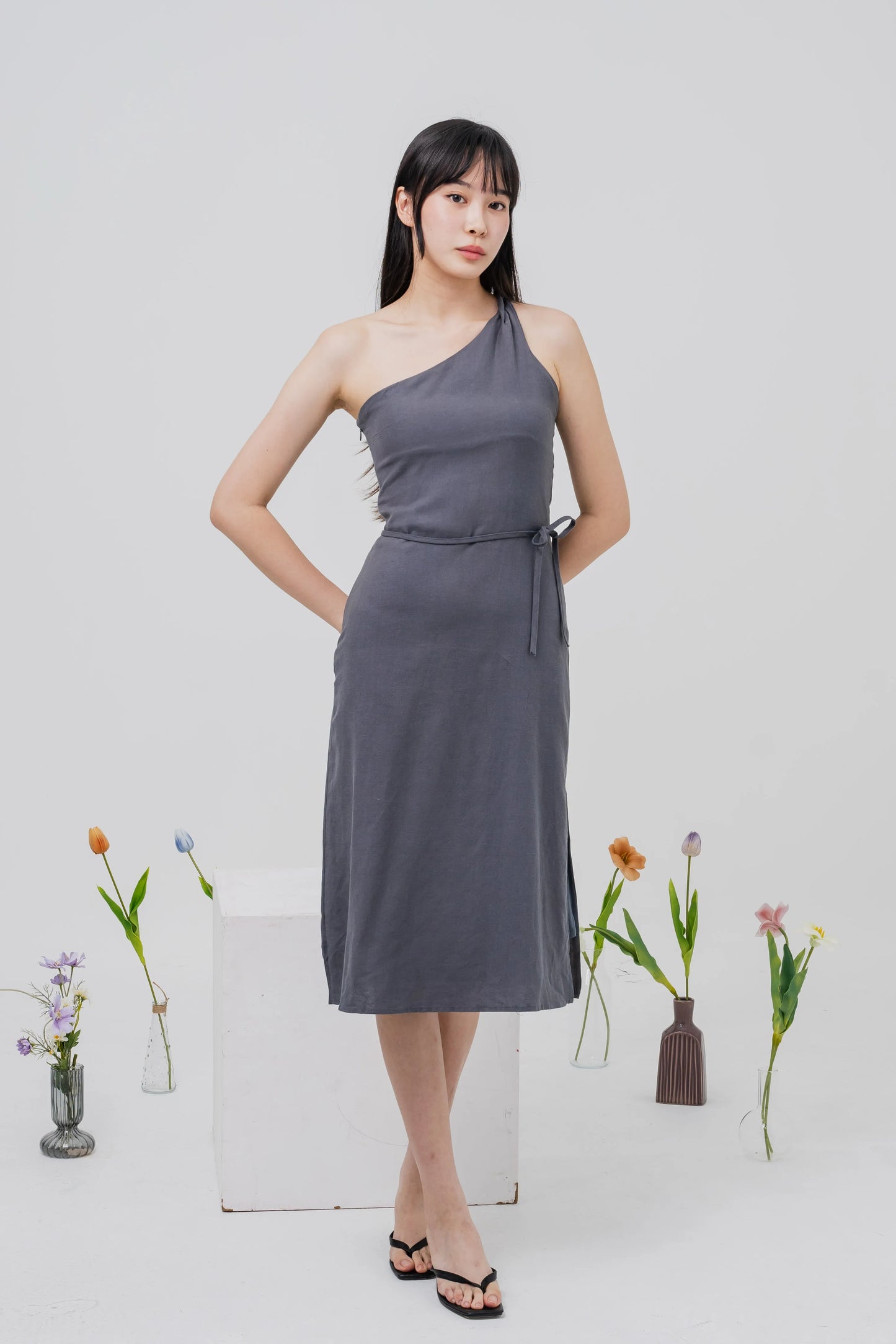 Lily Fitted Toga Midi Dress