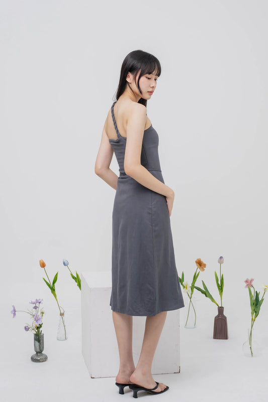 Lily Fitted Toga Midi Dress