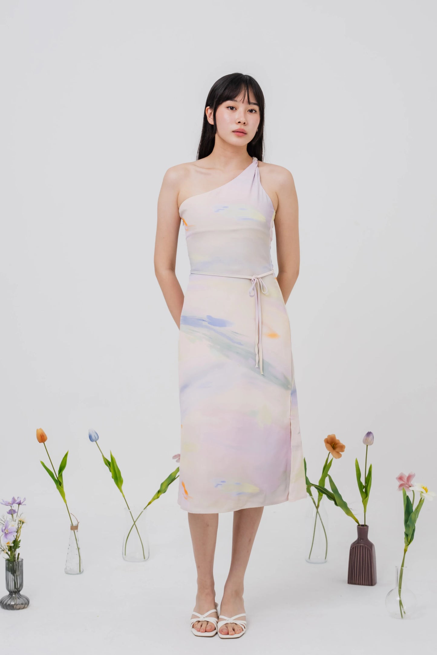 Lily Fitted Toga Midi Dress