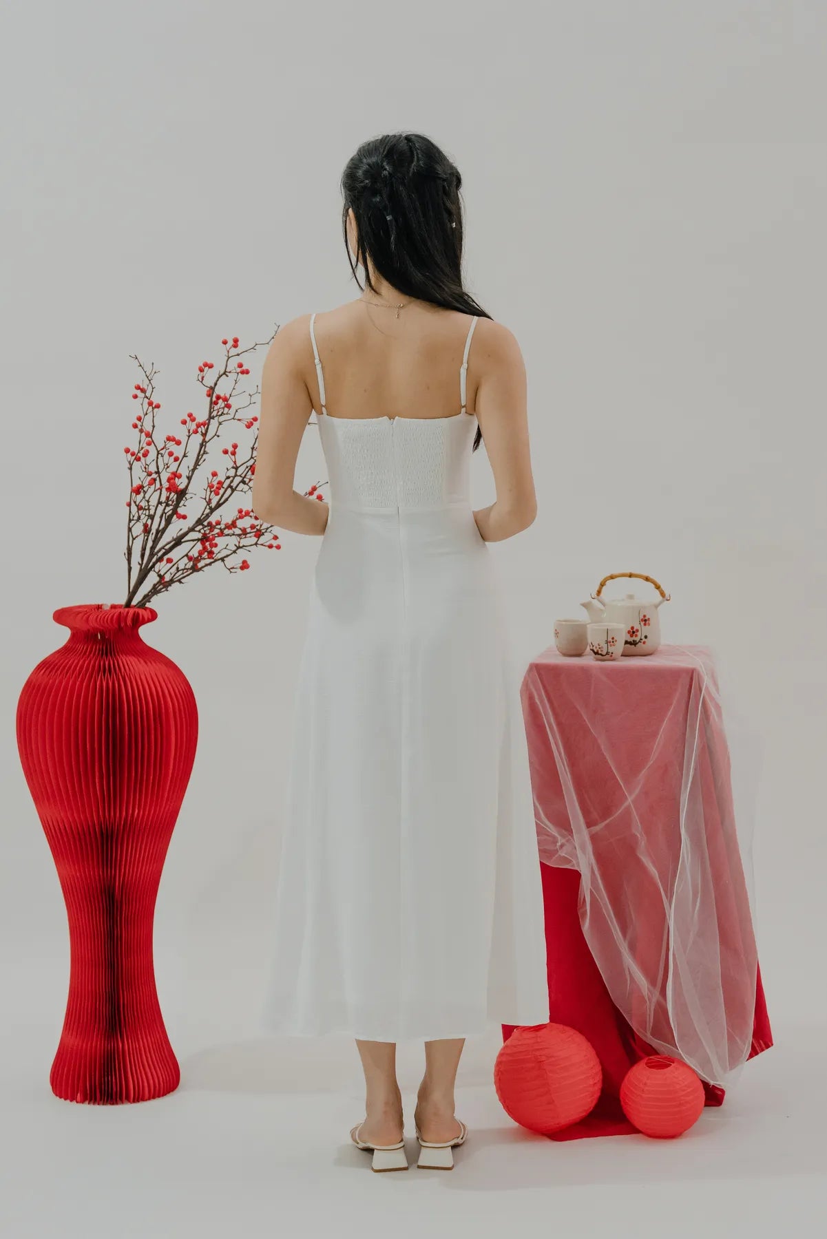 Naomi Front Laced Panel Sweetheart Dress