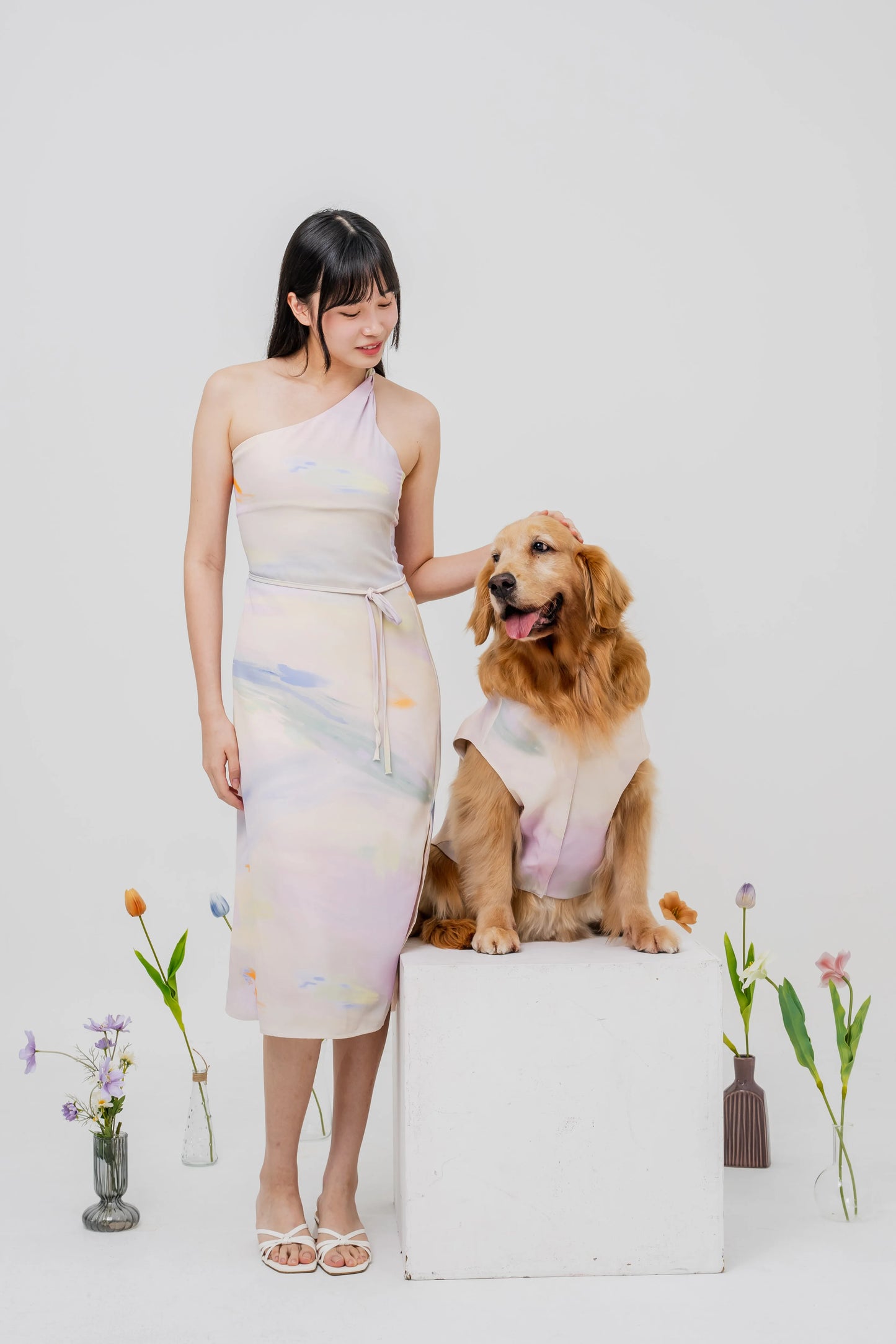 Lily Fitted Toga Midi Dress