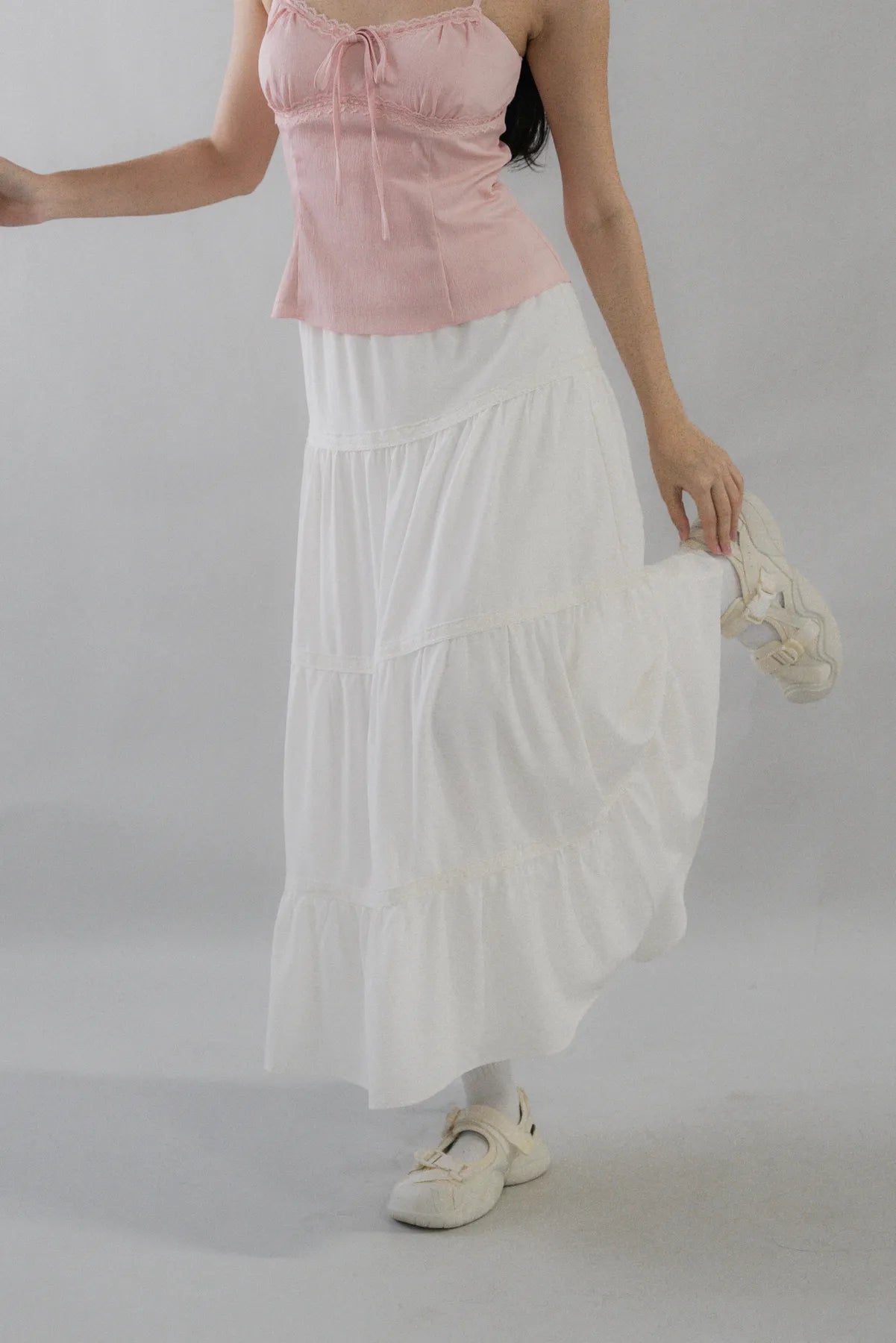 Eden Long Tiered Lace Skirt – LIKKA