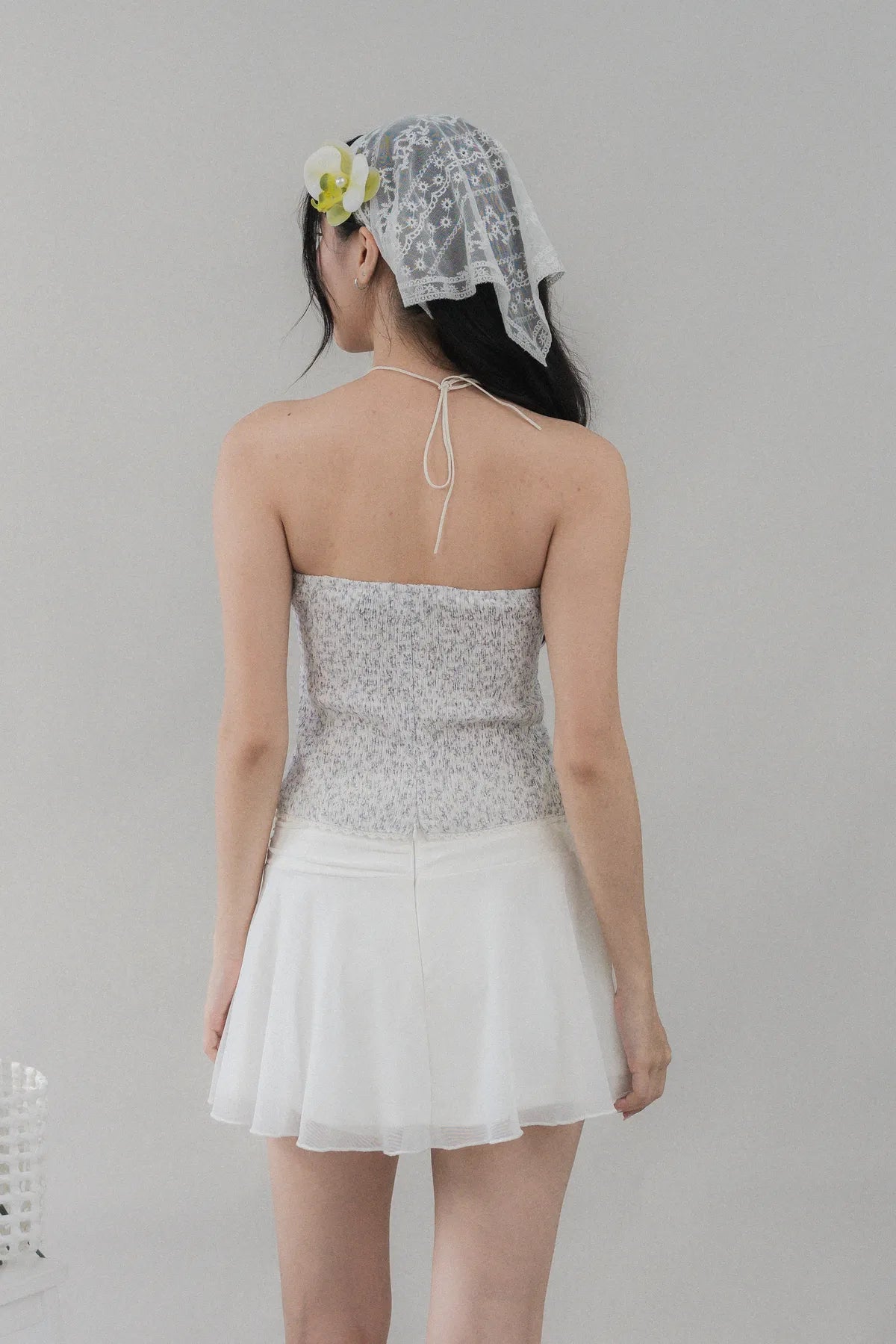 Elora Padded Ribbon Tie Top