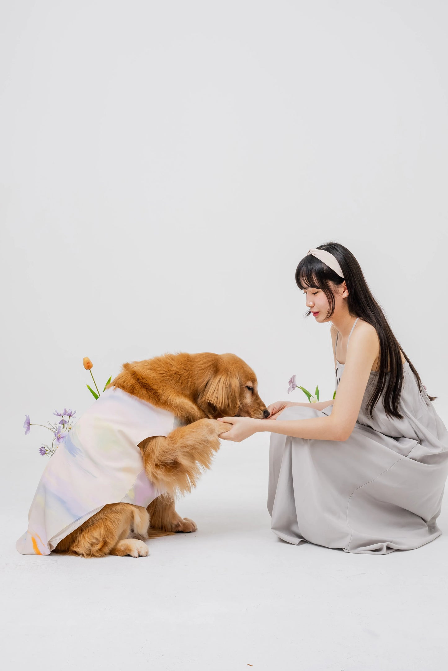 Hyacinth Pleated Tie-Back Dress